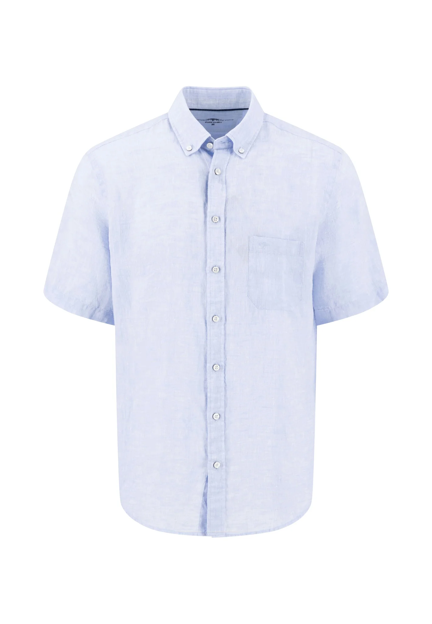Kurzarmhemd aus Leinen mit Brusttasche und Button-Down-Kragen - Image 7