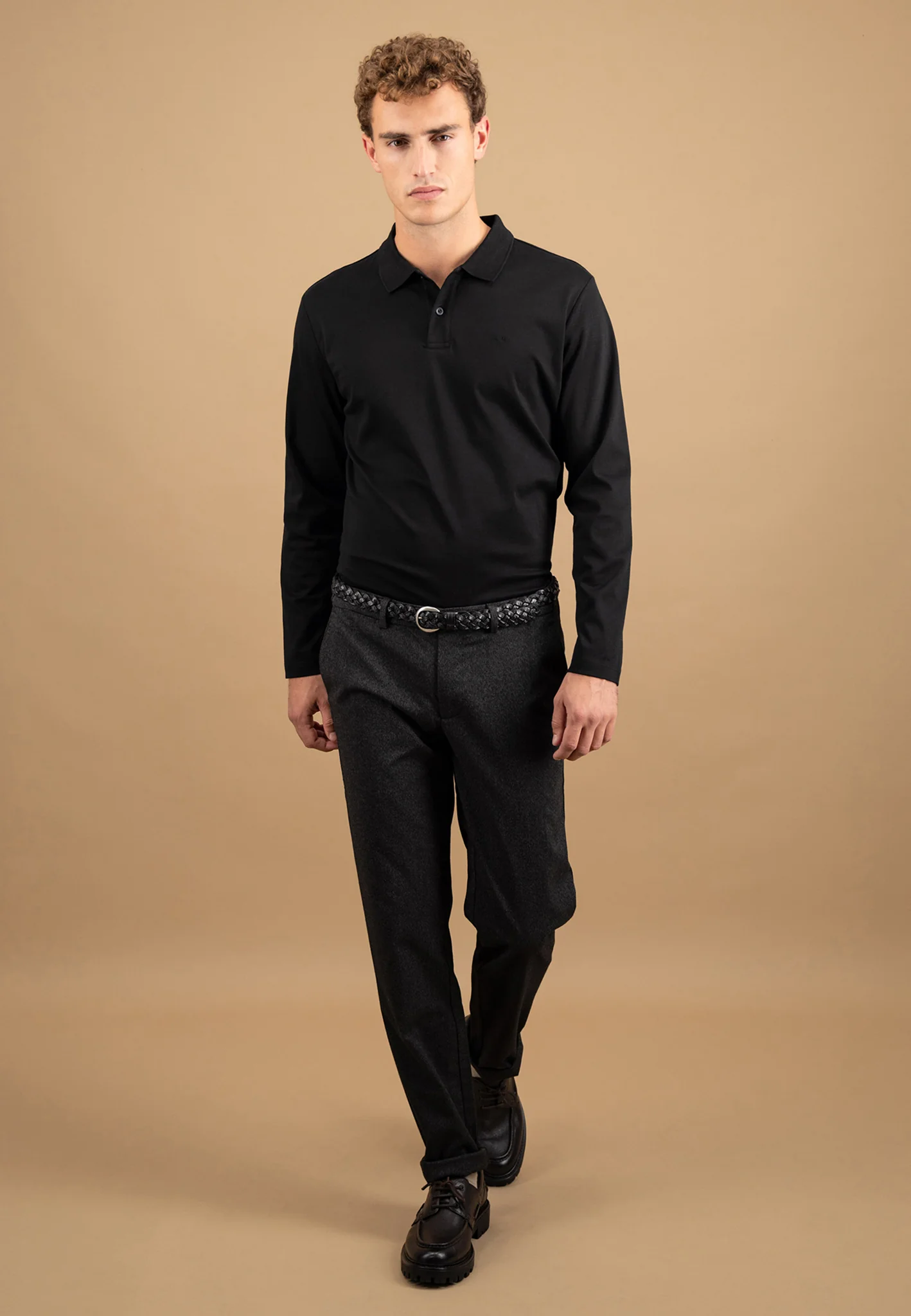 Langarm-Poloshirt aus Baumwolle - Image 4