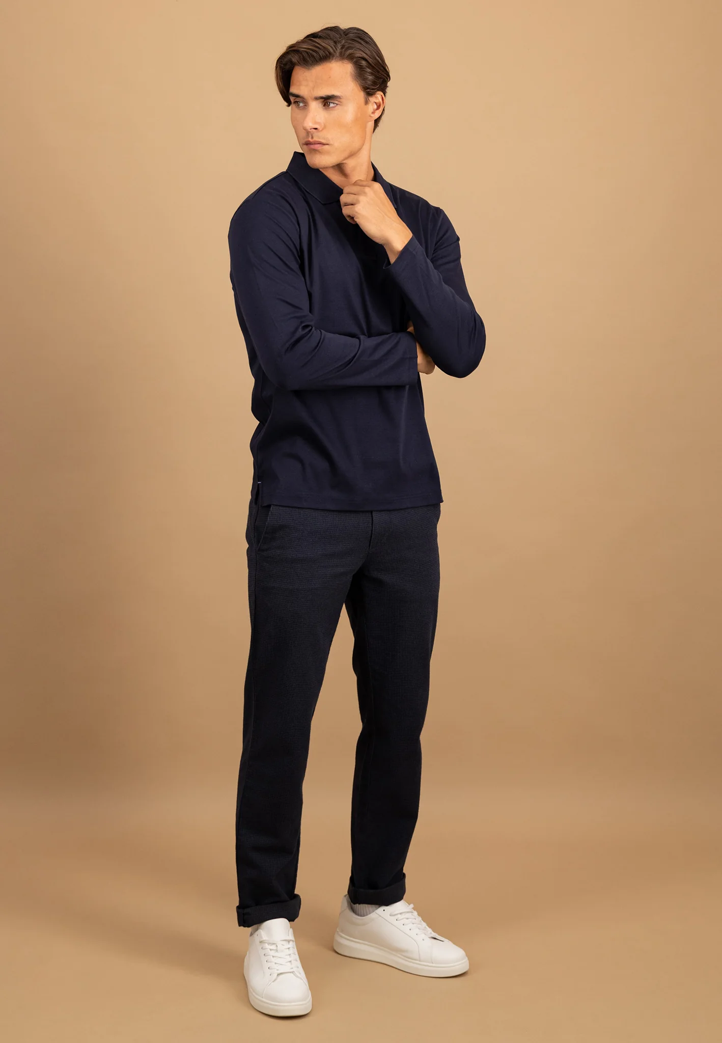 Langarm-Poloshirt aus Baumwolle - Image 7