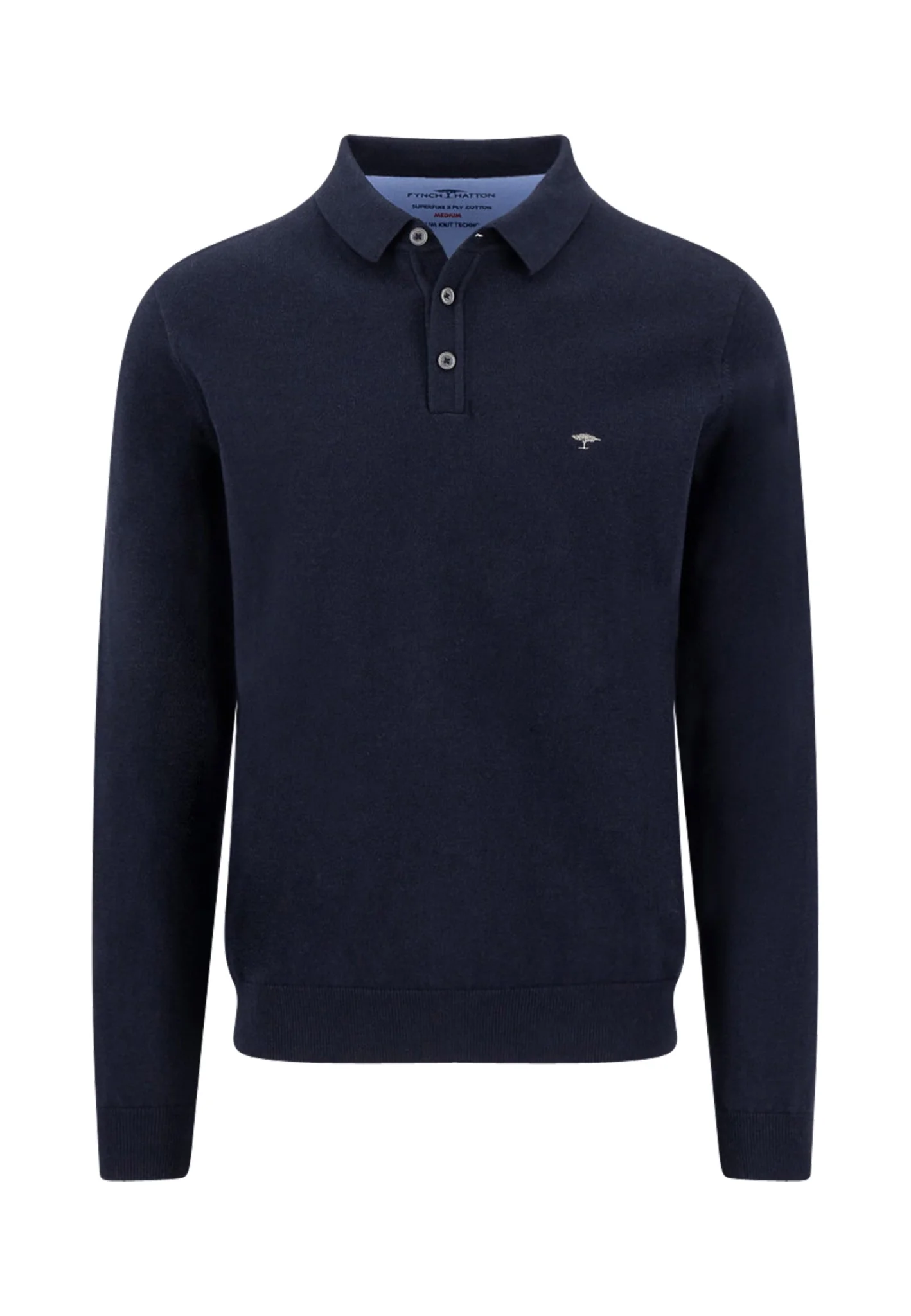 Langarm-Poloshirt aus Baumwolle mit Feinstrickstruktur - Image 4