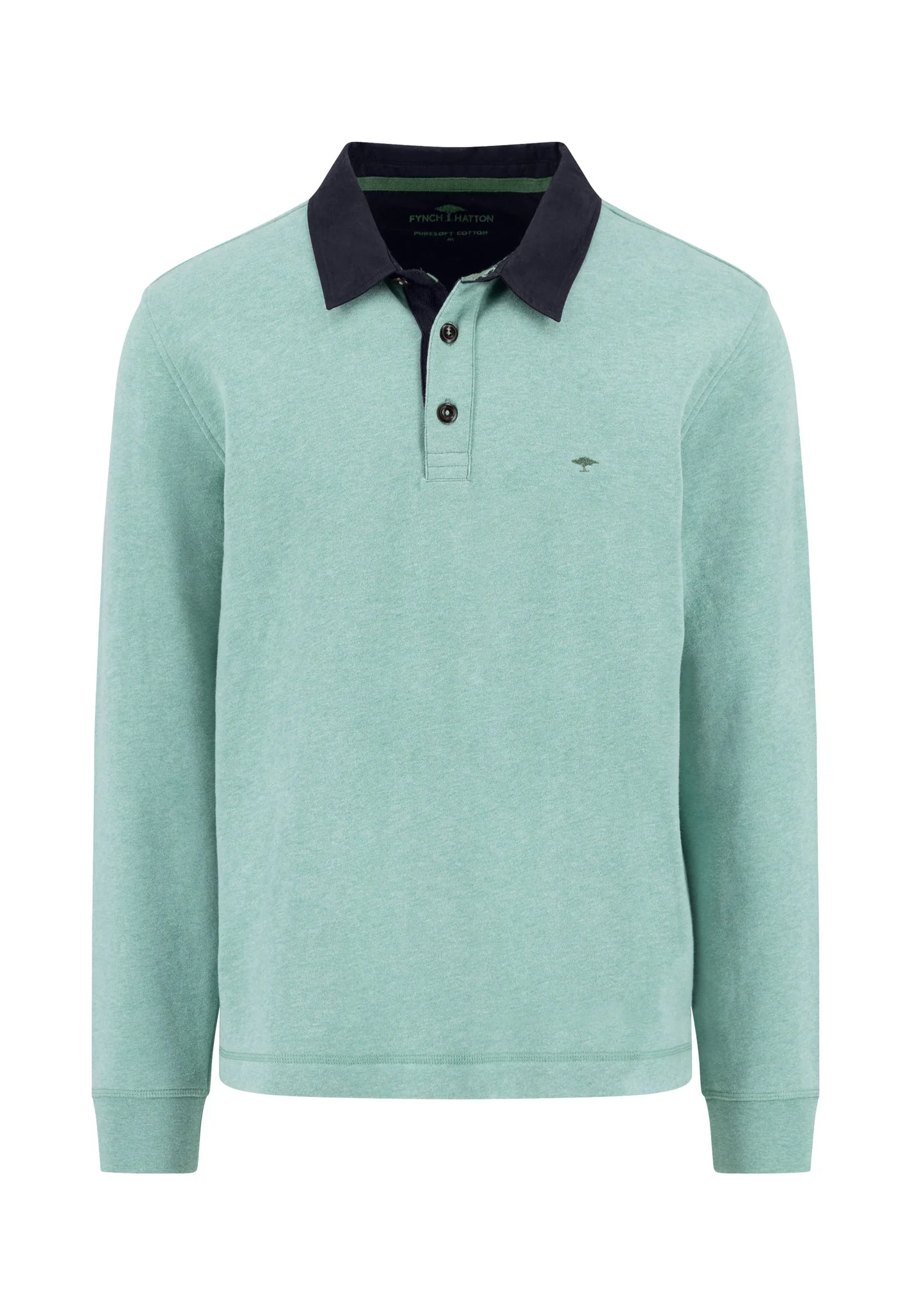 Langarm-Poloshirt aus Baumwolle mit Kontrastkragen - Image 11