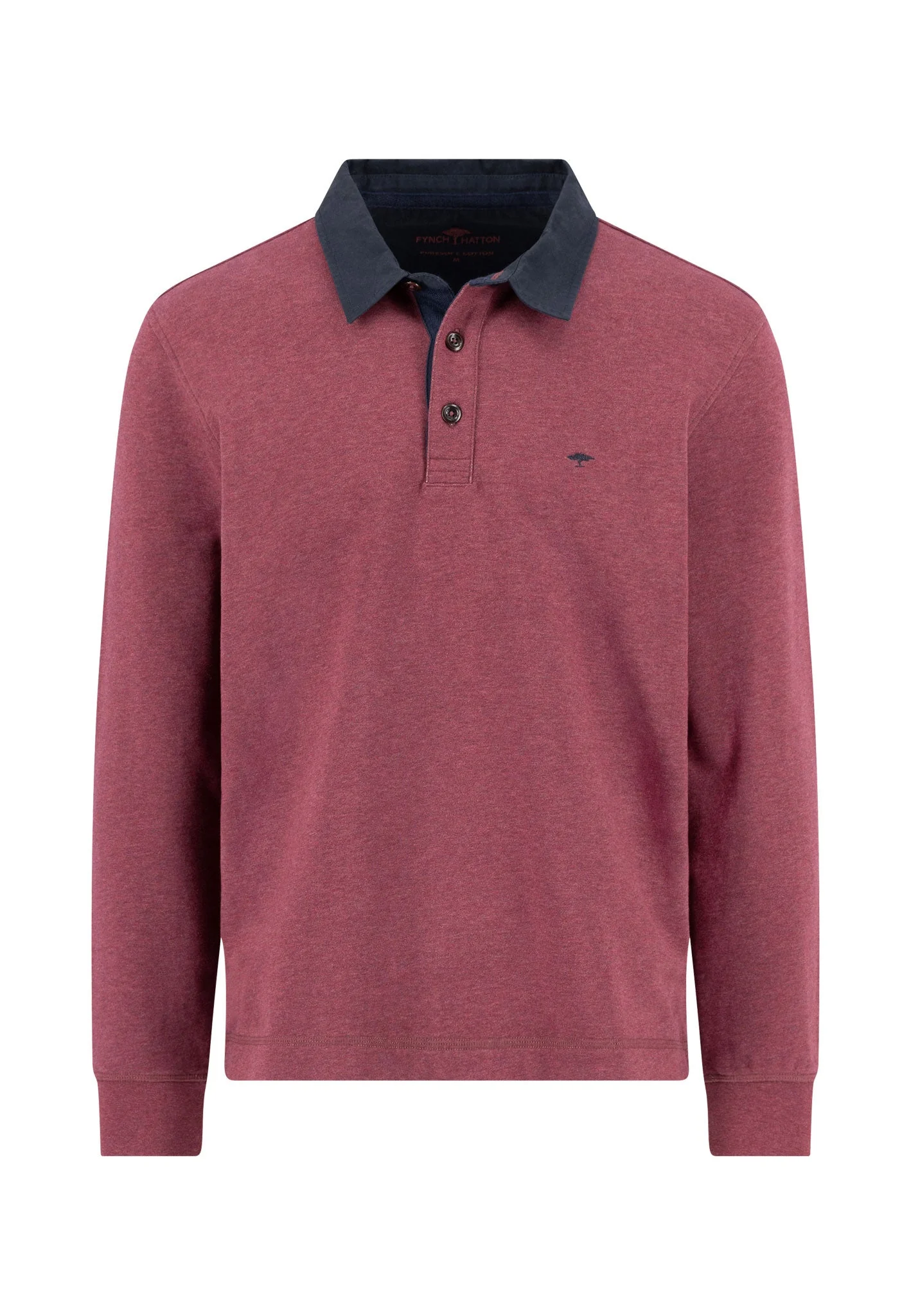 Langarm-Poloshirt aus Baumwolle mit Kontrastkragen - Image 7