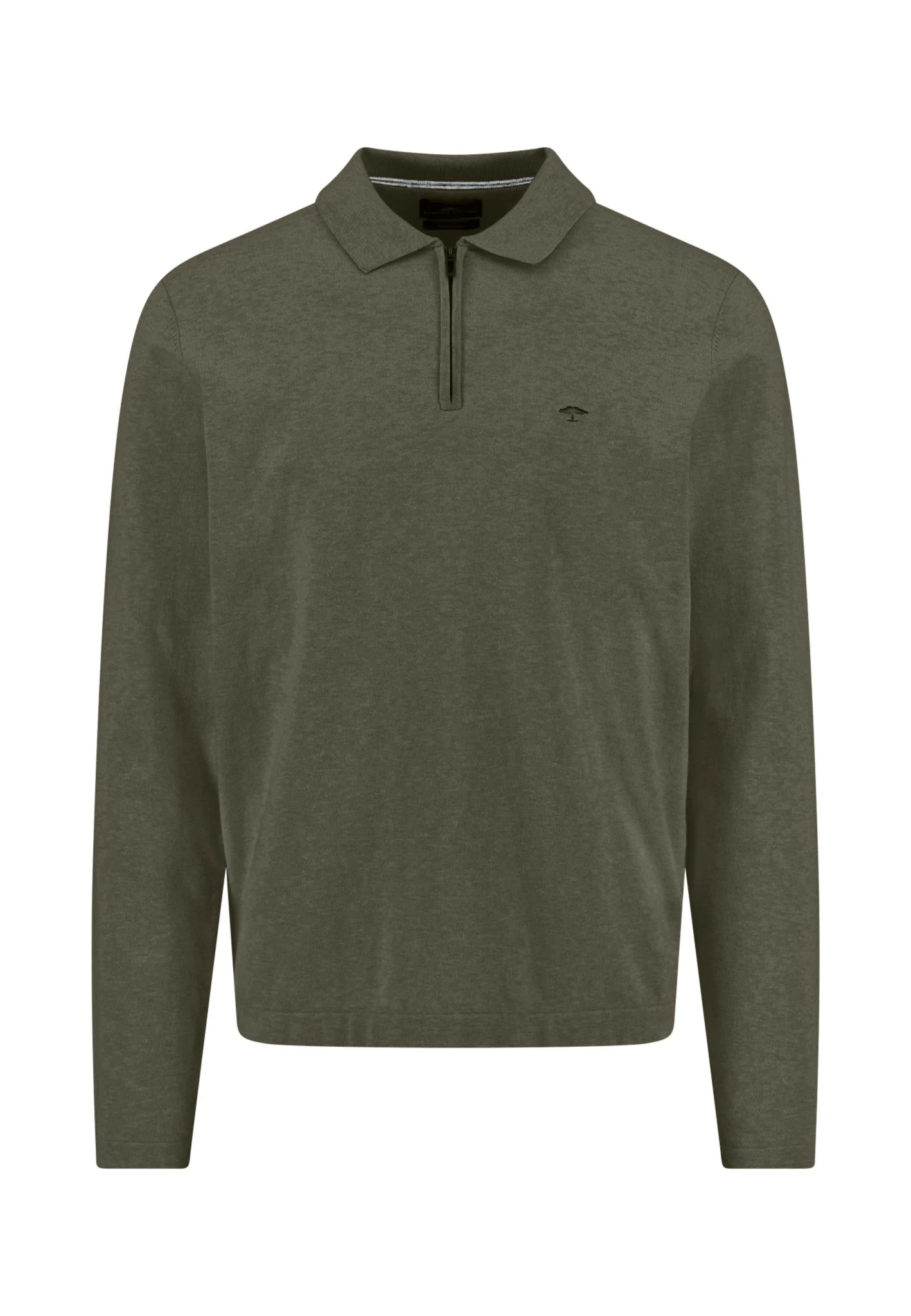 Langarm-Poloshirt aus Baumwollmix mit Reißverschluss - Image 19