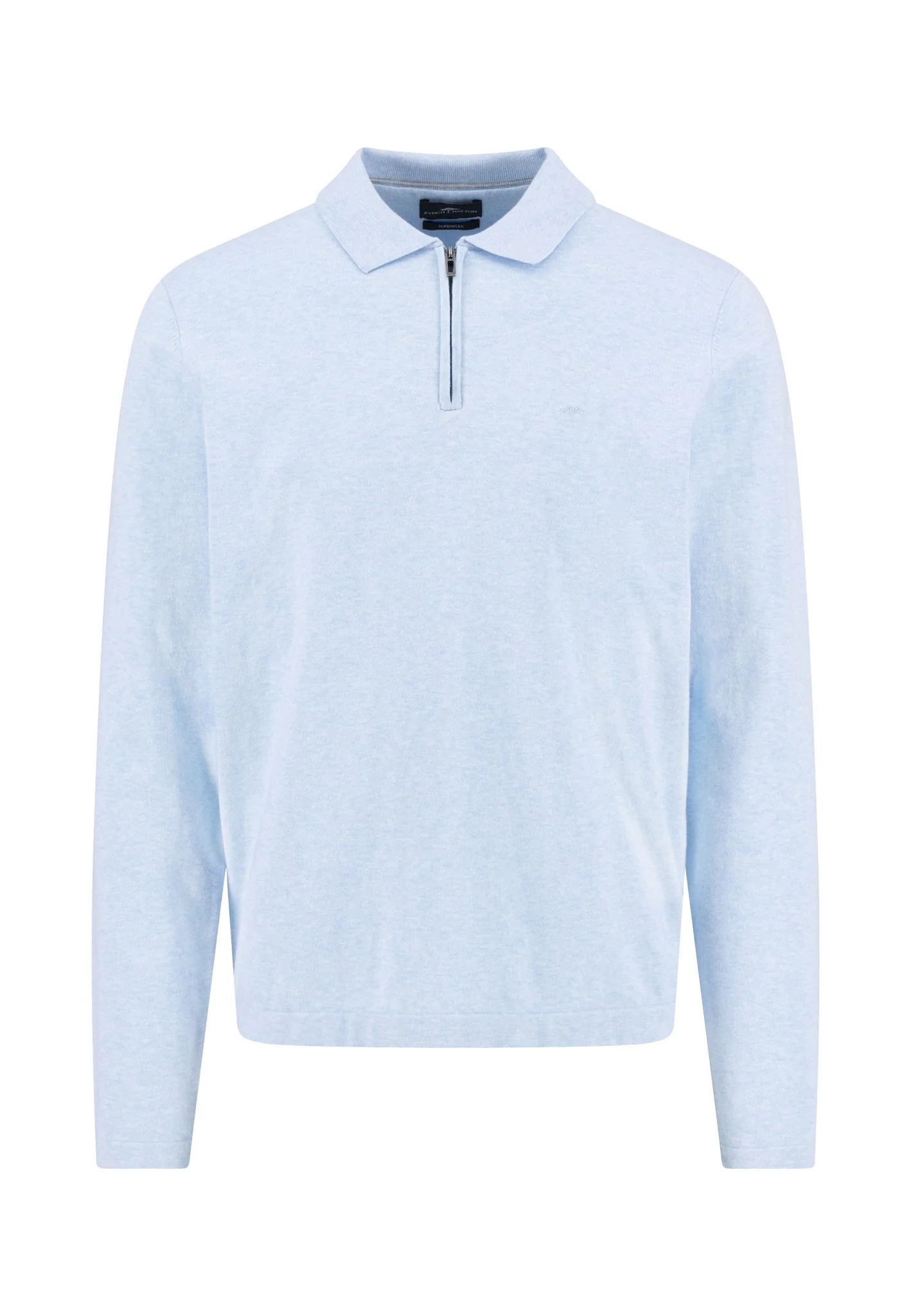 Langarm-Poloshirt aus Baumwollmix mit Reißverschluss - Image 4