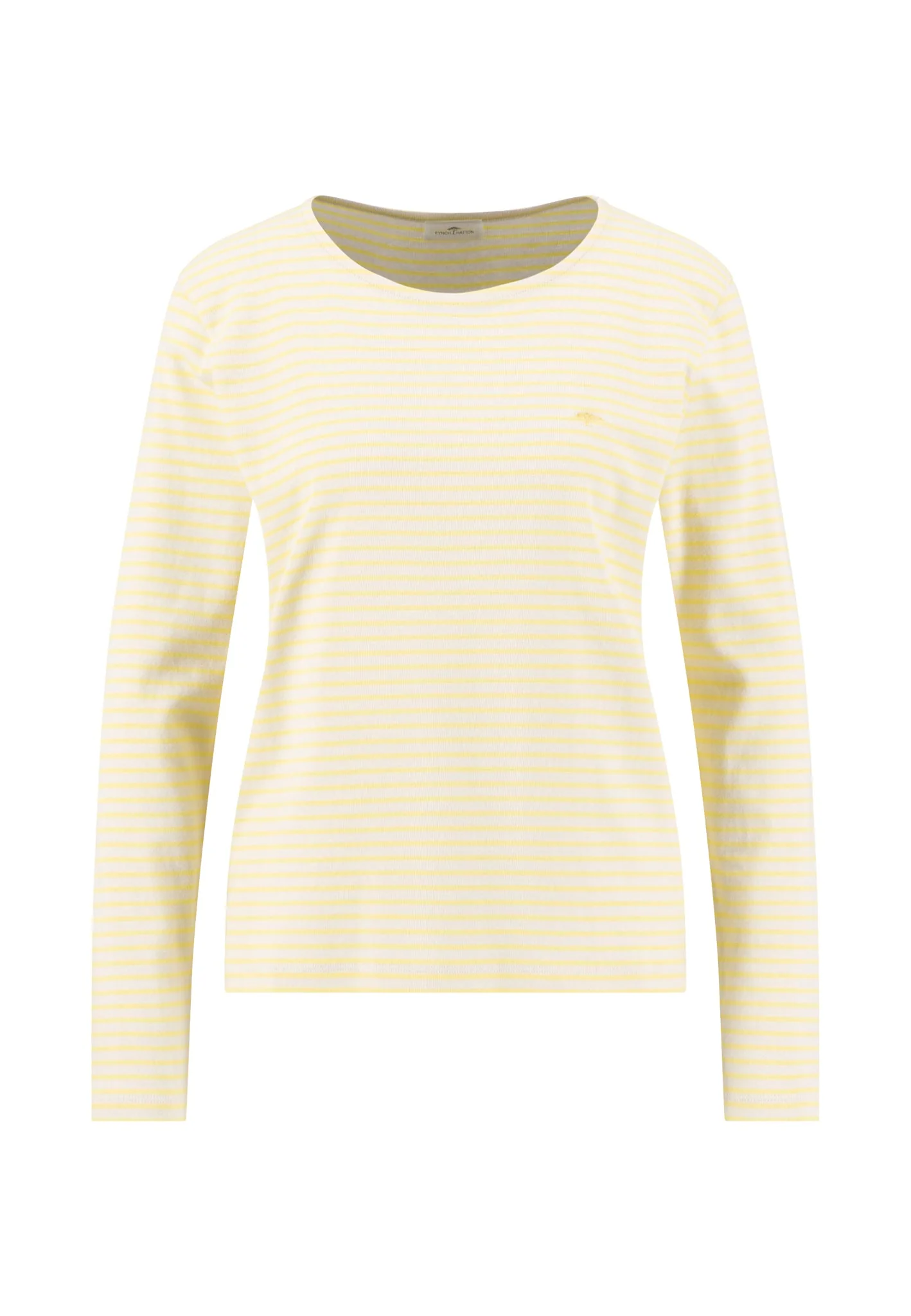 Langarmshirt aus Baumwolle mit Streifenmuster und Rundhalsausschnitt - Image 4