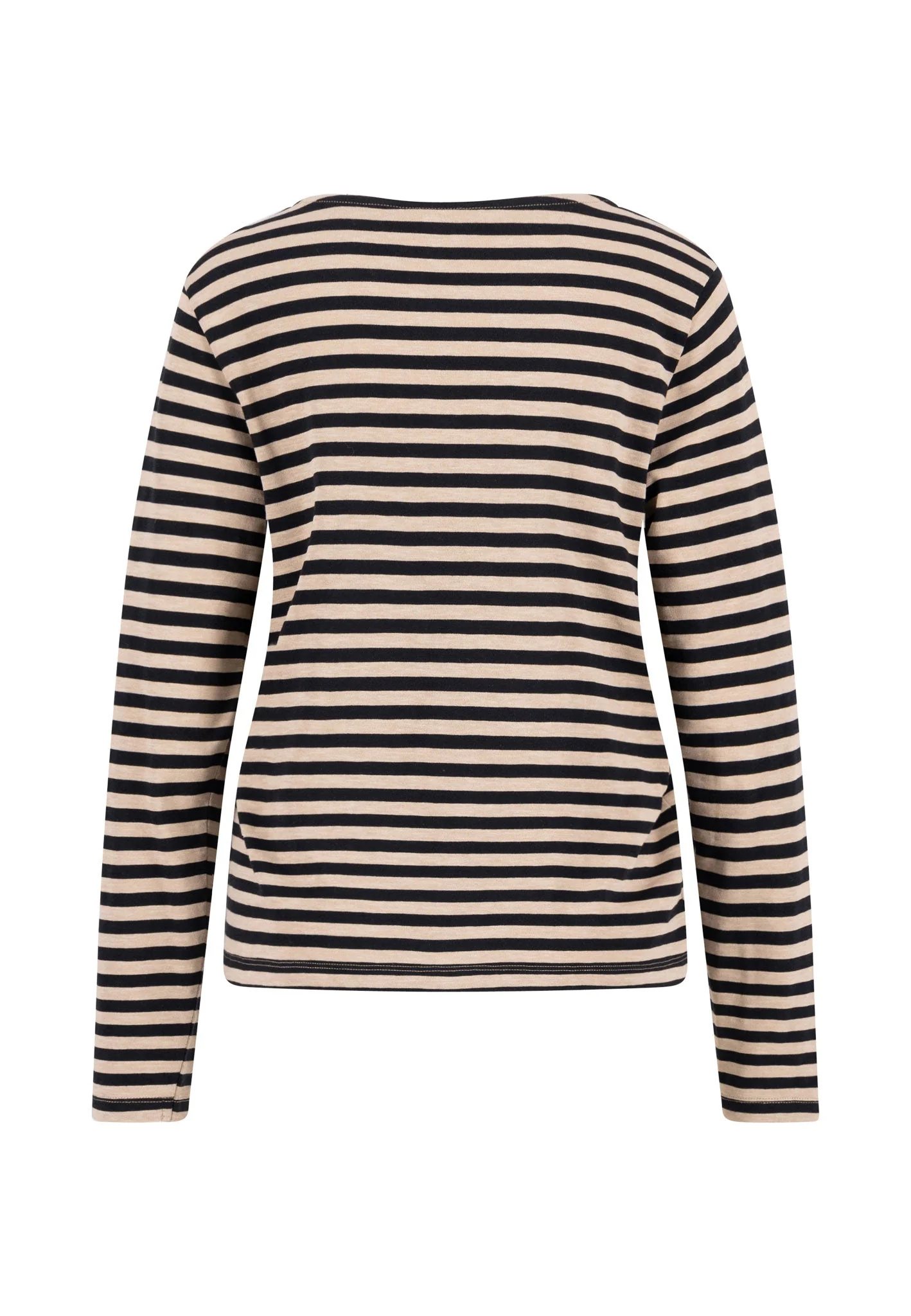 Langarmshirt aus Baumwolle mit Streifenmuster und Rundhalsausschnitt - Image 6