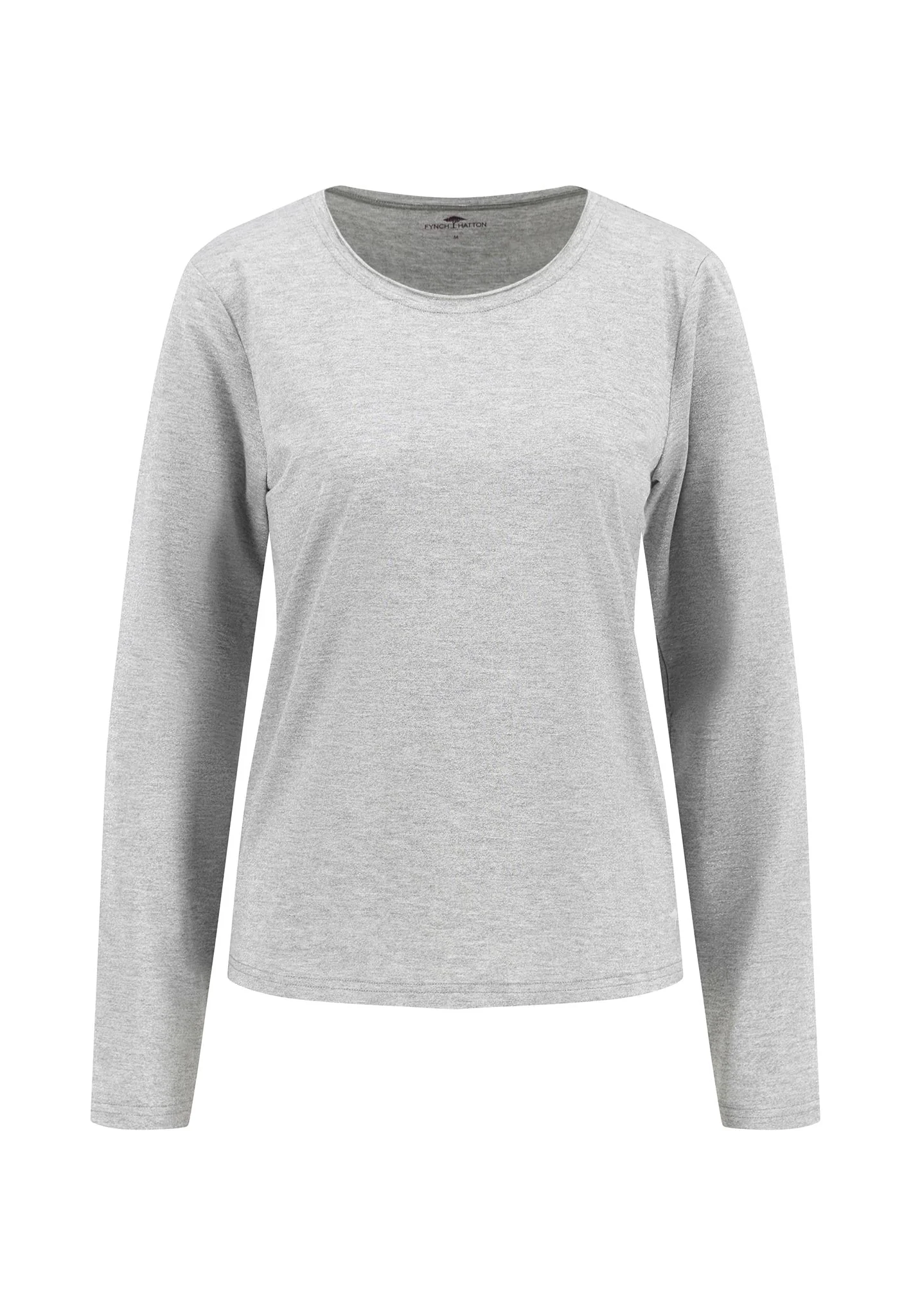 Langarmshirt aus Viskose-Mix mit Rundhalsausschnitt