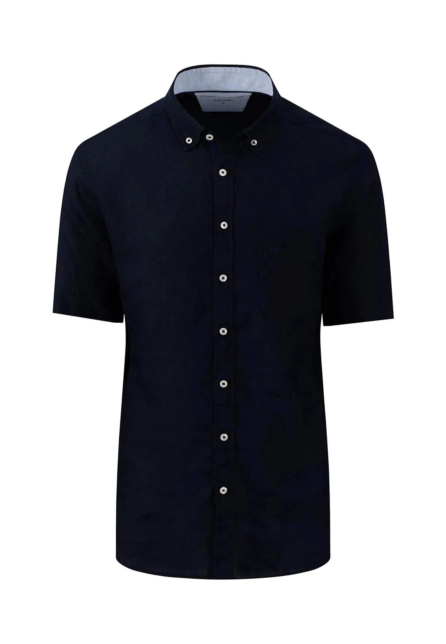 Leichtes Halbarm-Leinenhemd mit Button-Down-Kragen - Image 7