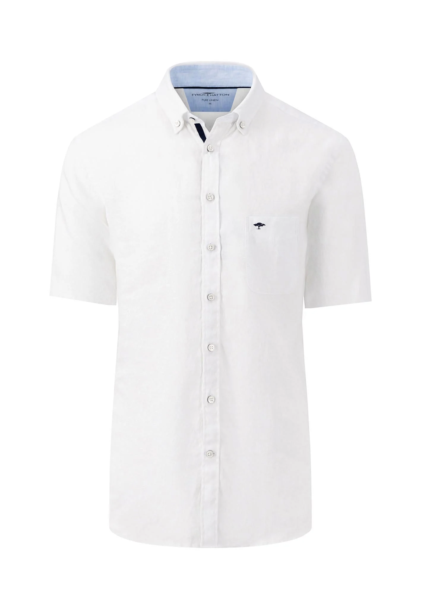 Leichtes Halbarm-Leinenhemd mit Button-Down-Kragen - Image 9