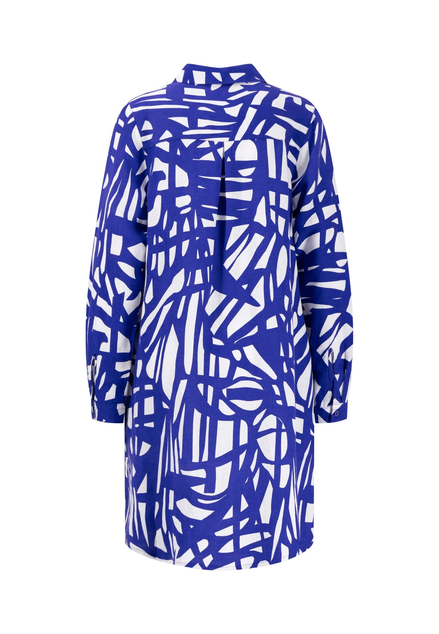 Midikleid aus Leinen-Viskose-Mix mit Alloverprint - Image 12