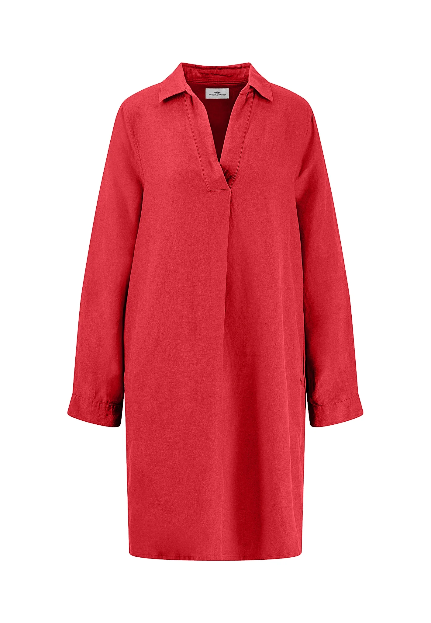 Midikleid aus Leinen-Viskose-Mix mit V-Ausschnitt - Image 11