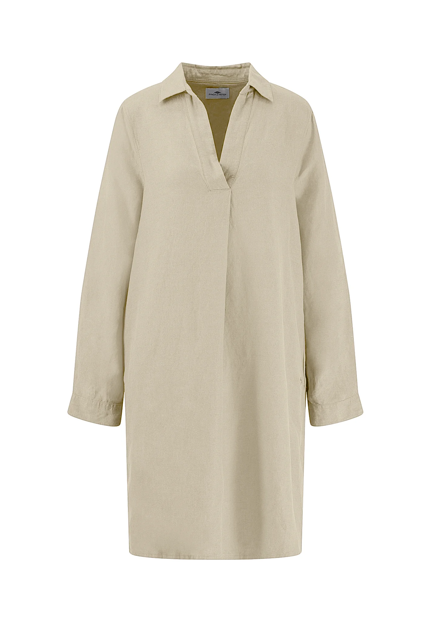 Midikleid aus Leinen-Viskose-Mix mit V-Ausschnitt - Image 32