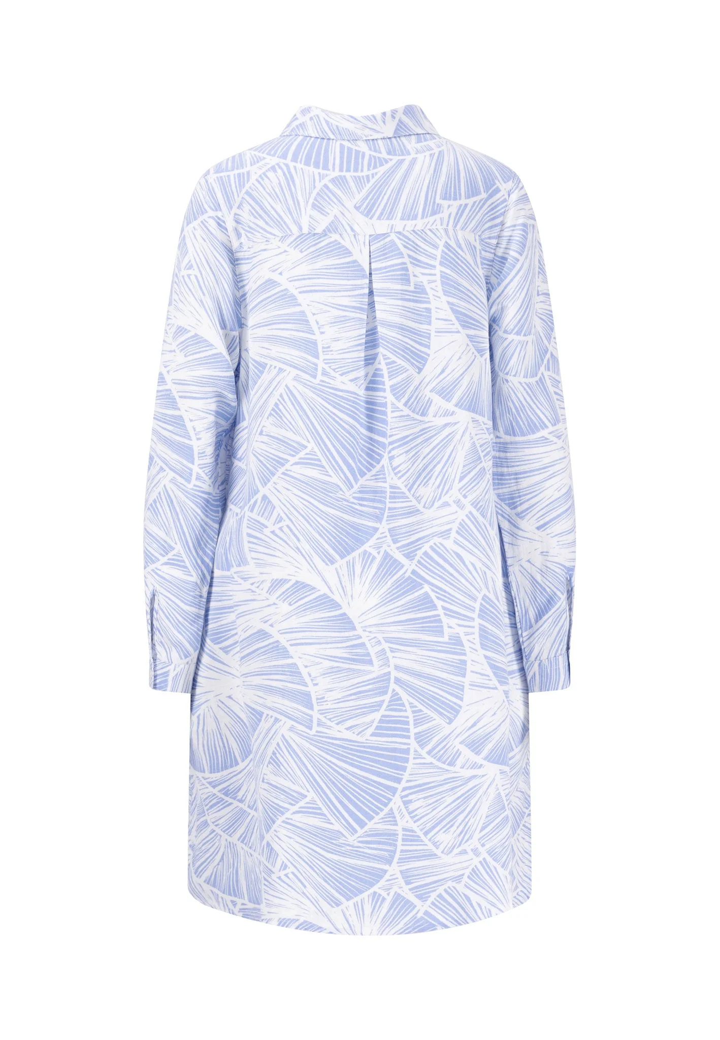 Midikleid aus Leinenmix mit Kentkragen - Image 6