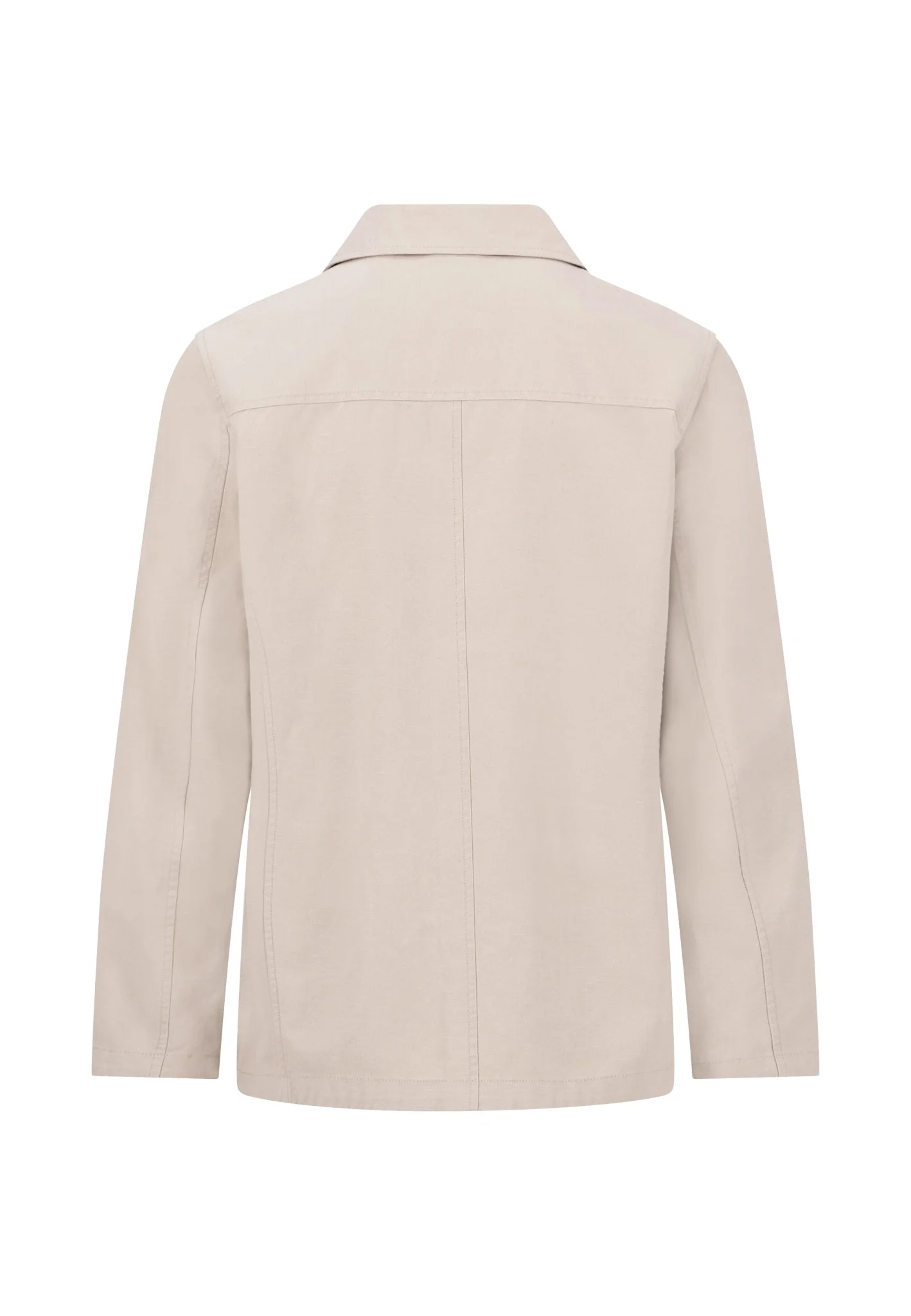 Overshirt aus Baumwoll-Leinen-Mix mit Knopfleiste und Taschen - Image 4