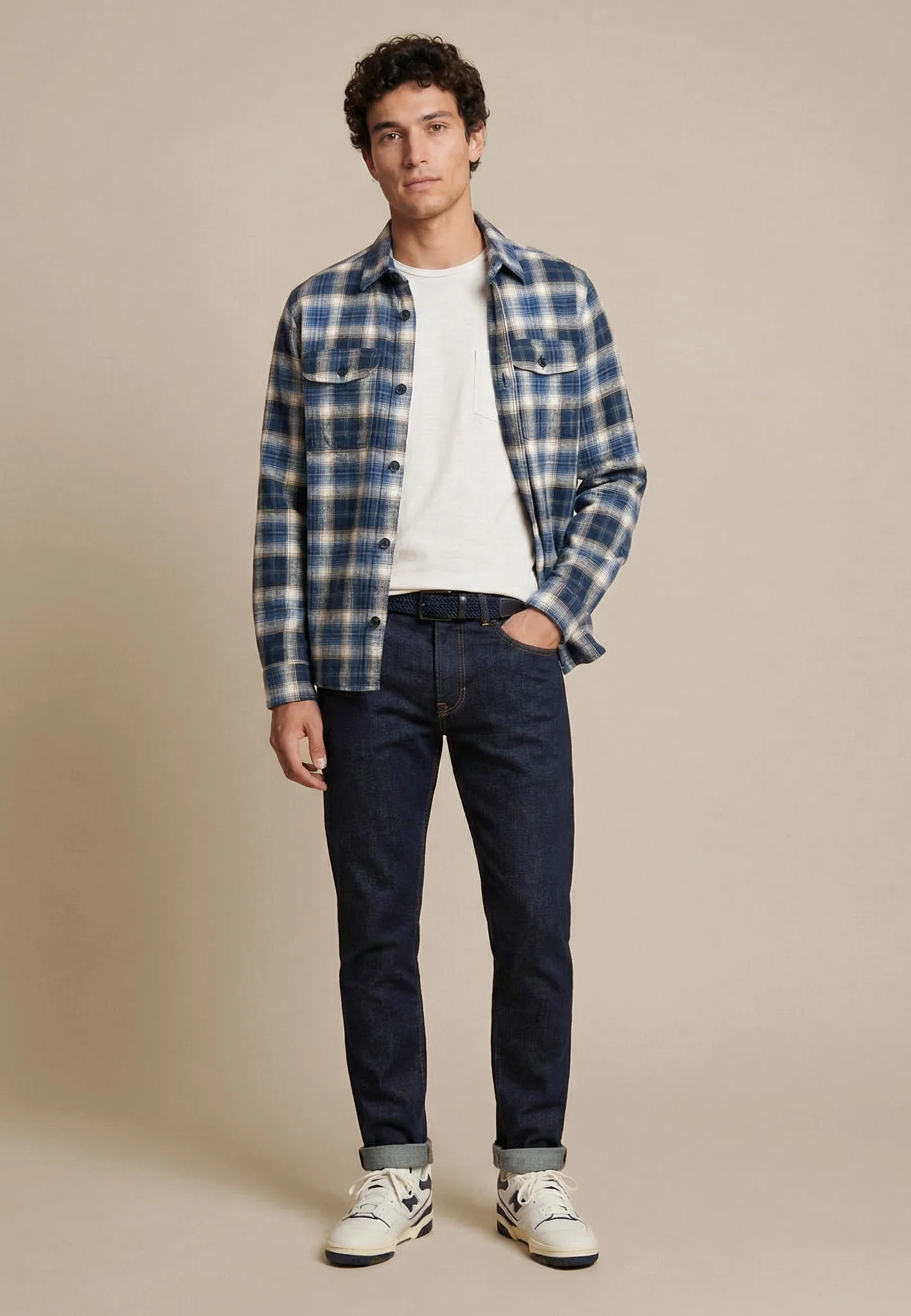 Overshirt aus Baumwolle mit Karomuster und Brusttaschen - Image 2