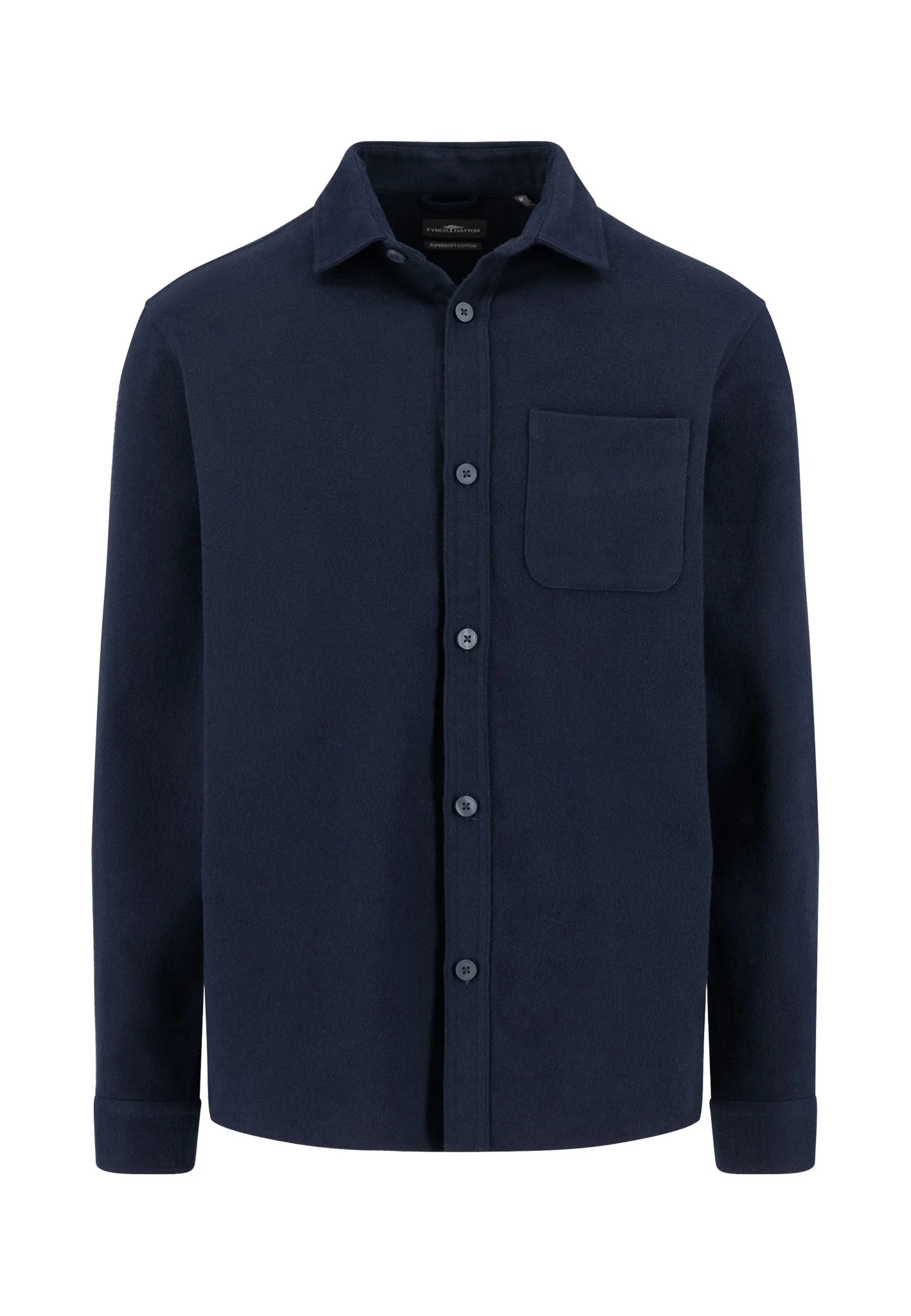Overshirt aus Flanell mit Brusttasche und Knopfleiste