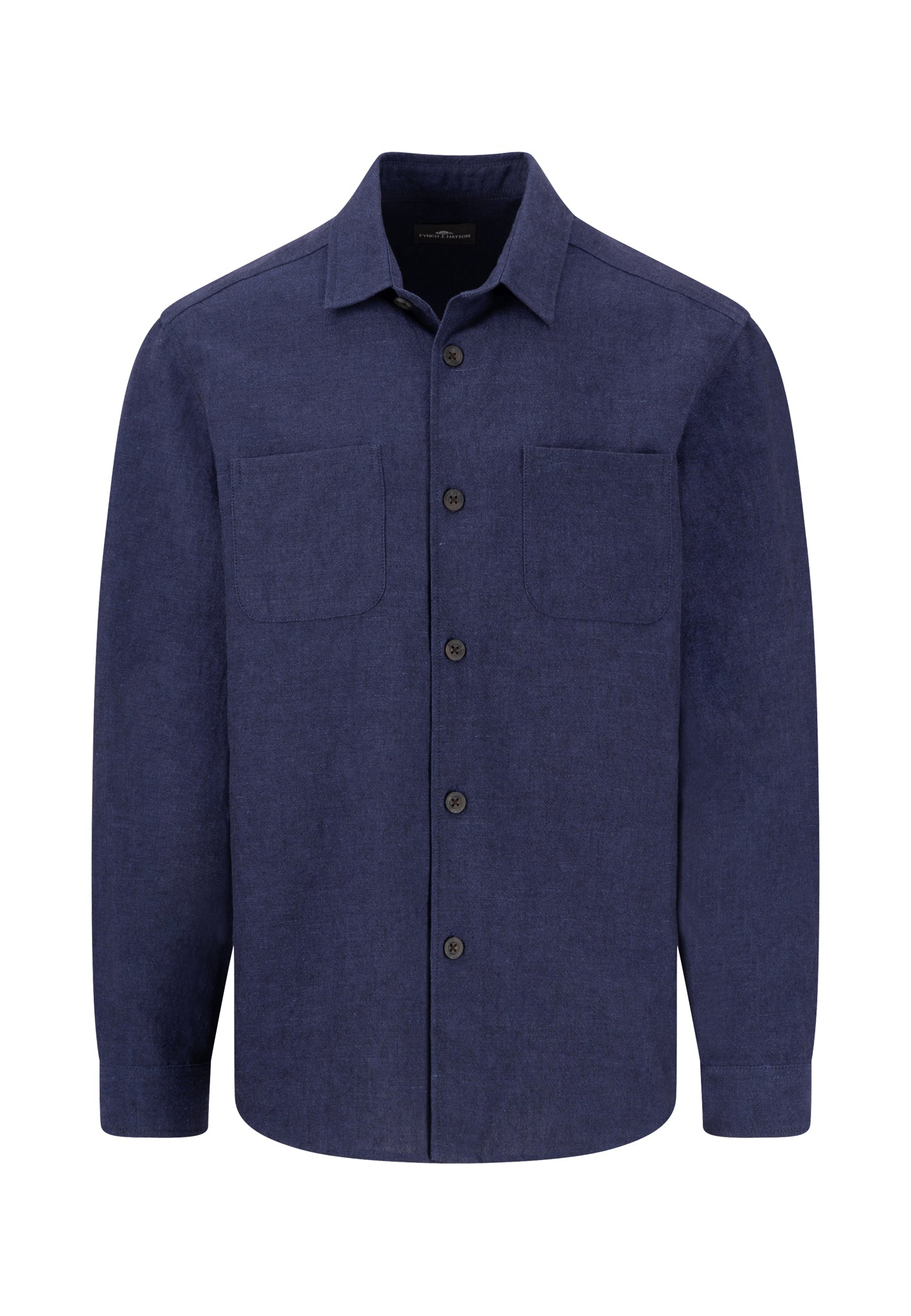 Overshirt aus Leinen-Baumwoll-Mix mit Kentkragen