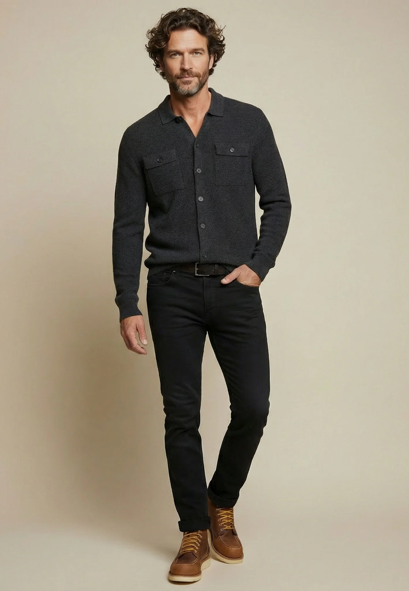Overshirt aus Merino-Kaschmir mit Brusttaschen - Image 8