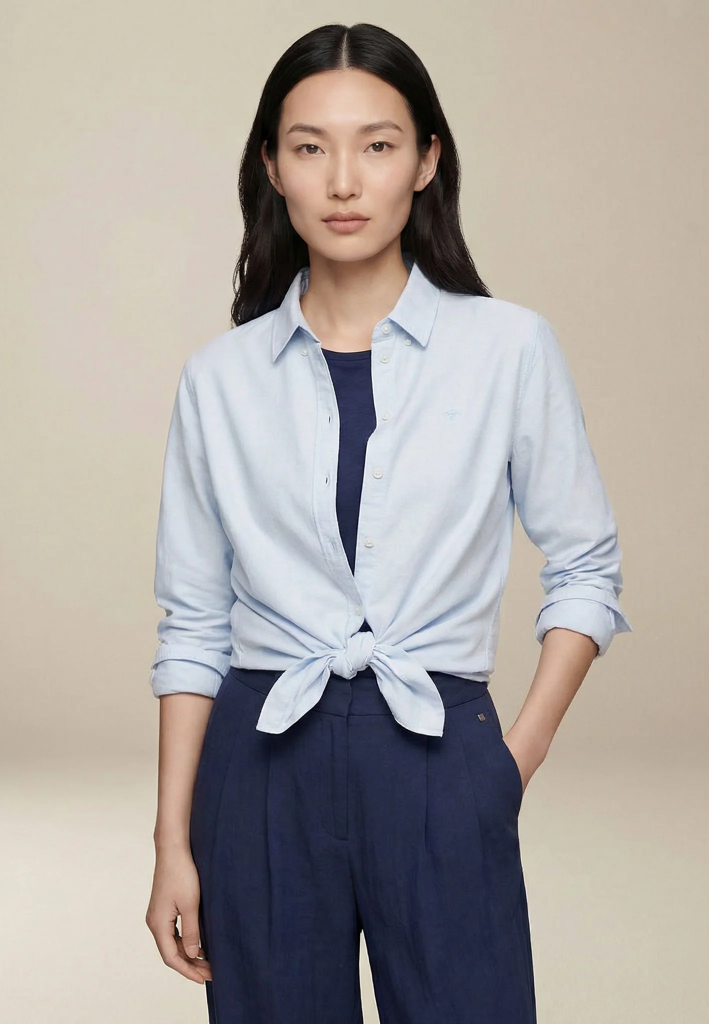 Oxfordbluse aus Baumwolle mit klassischem Hemdkragen - Image 19