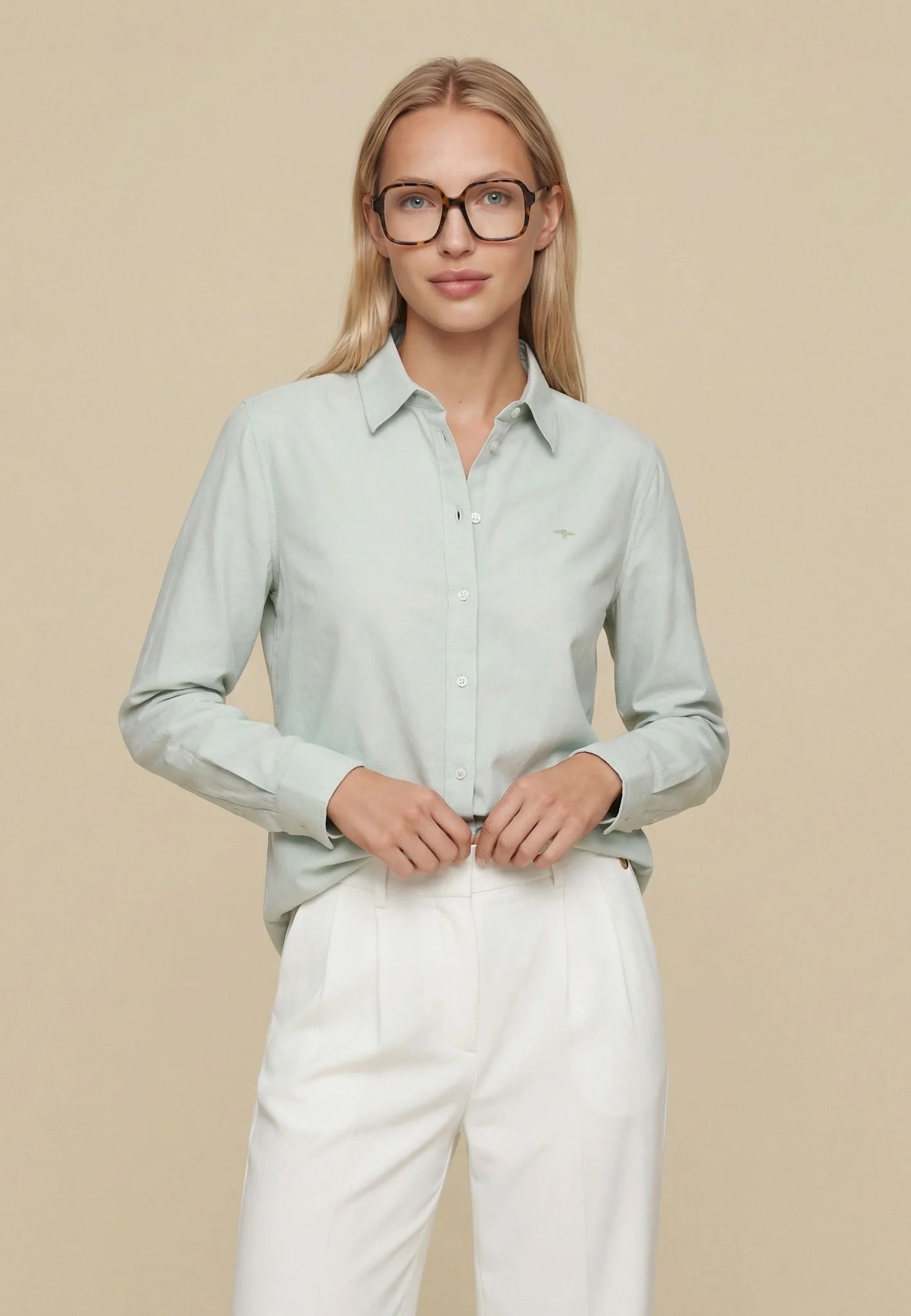 Oxfordbluse aus Baumwolle mit klassischem Hemdkragen - Image 39