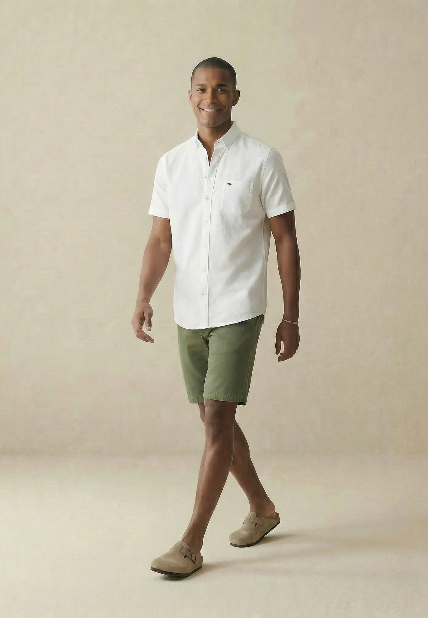 Oxfordhemd aus Baumwolle mit Button-Down-Kragen und Kurzarm - Image 3