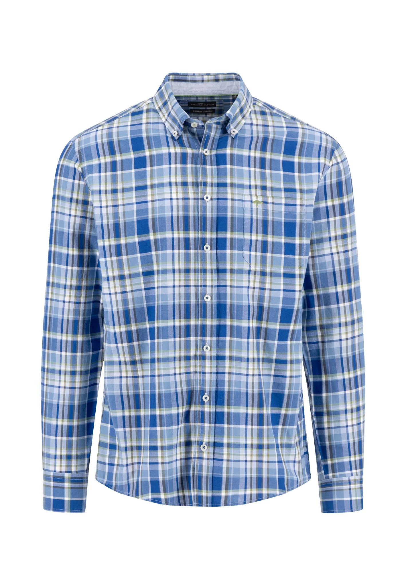 Oxfordhemd aus Baumwolle mit Karomuster und Button-Down-Kragen - Image 5