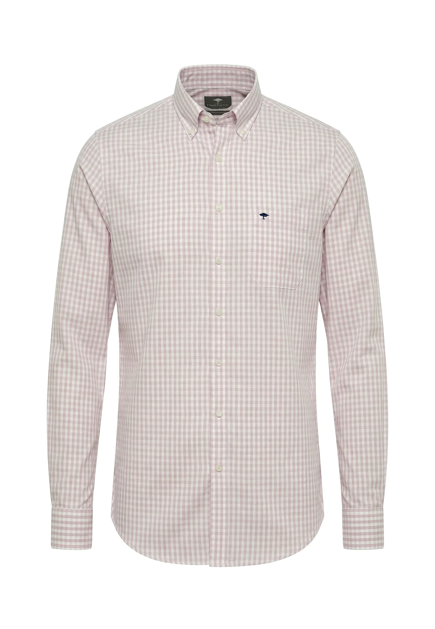 Oxfordhemd aus Baumwolle mit Karomuster und Button-Down-Kragen