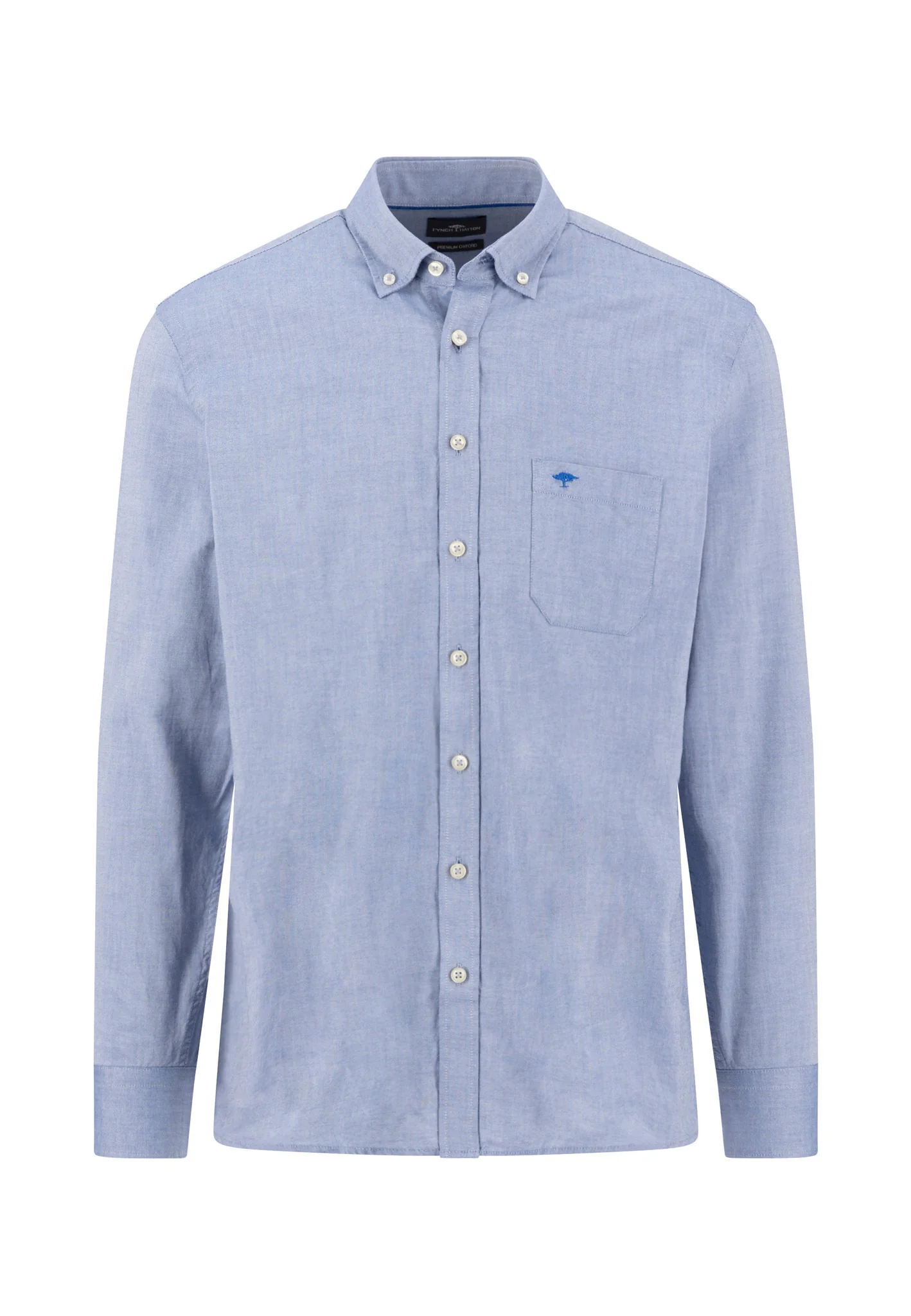 Oxfordhemd aus Baumwolle mit Karomuster und Button-Down-Kragen