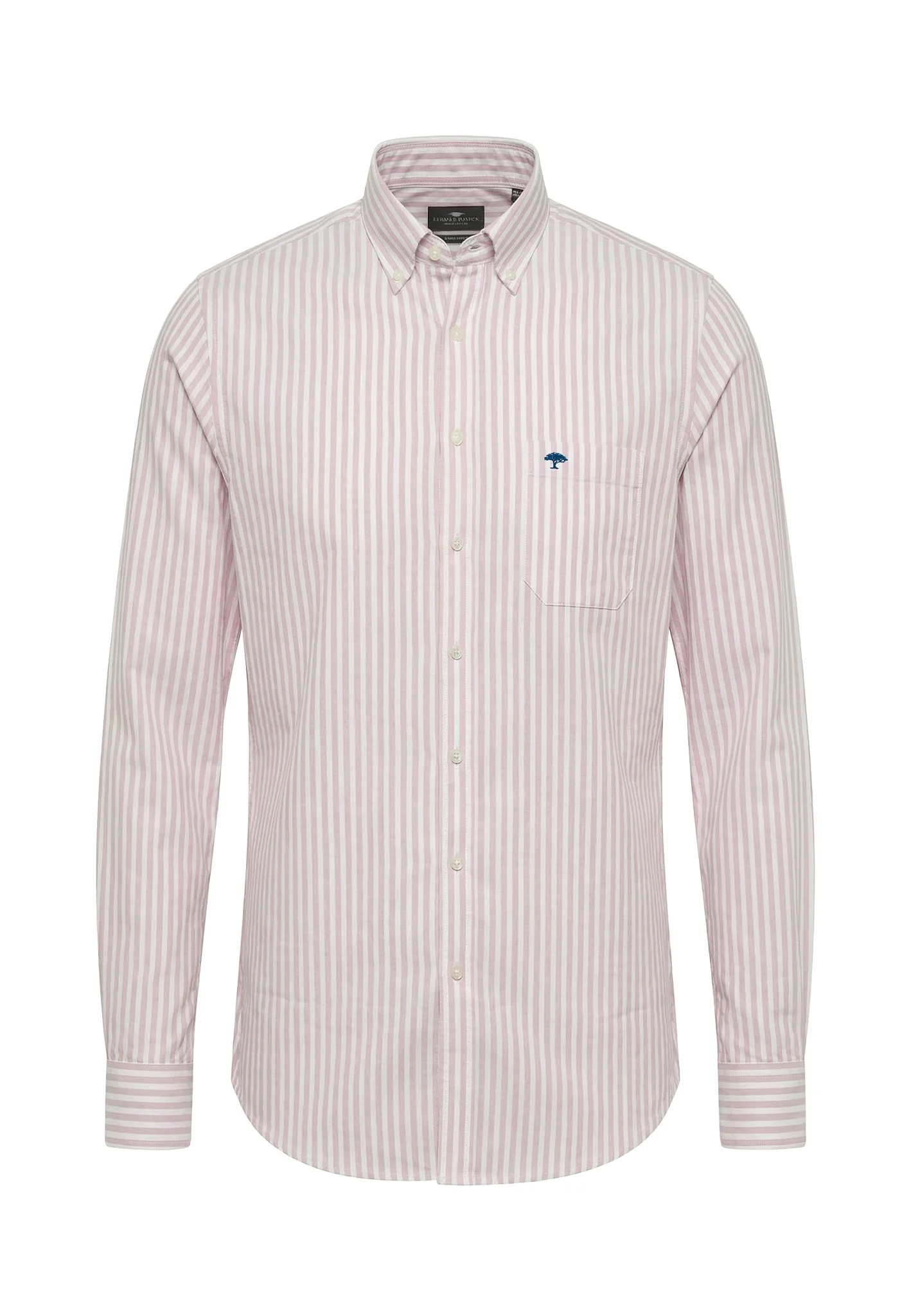 Oxfordhemd aus Baumwolle mit Streifenmuster und Button-Down-Kragen - Image 3