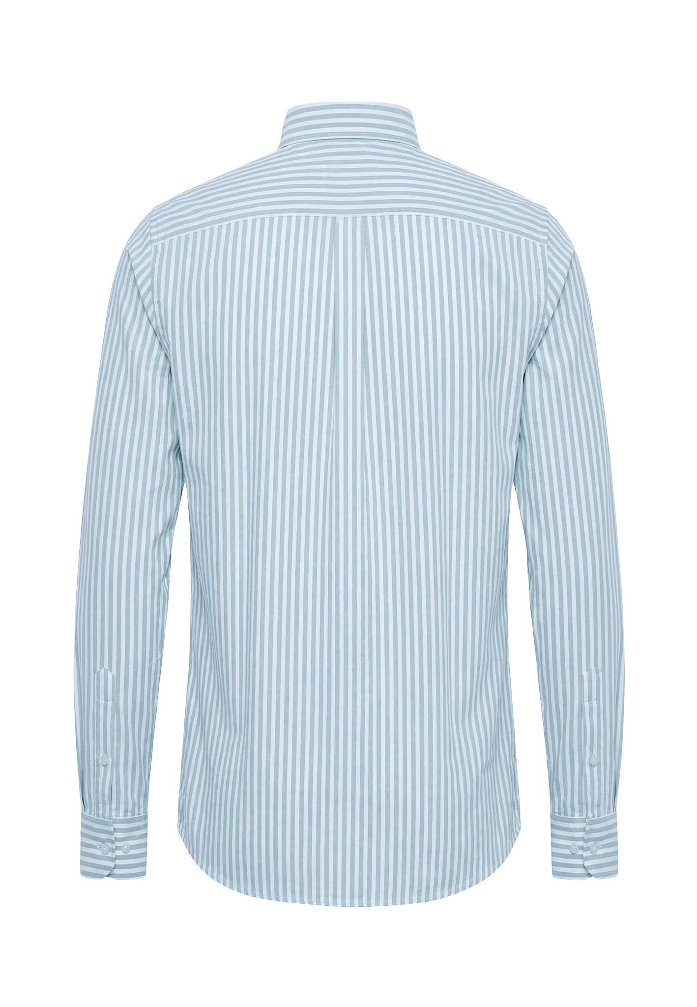 Oxfordhemd aus Baumwolle mit Streifenmuster und Button-Down-Kragen - Image 6