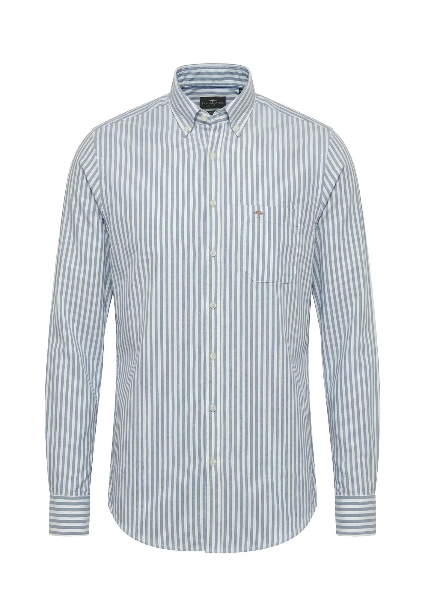 Oxfordhemd aus Baumwolle mit Streifenmuster und Button-Down-Kragen - Image 7