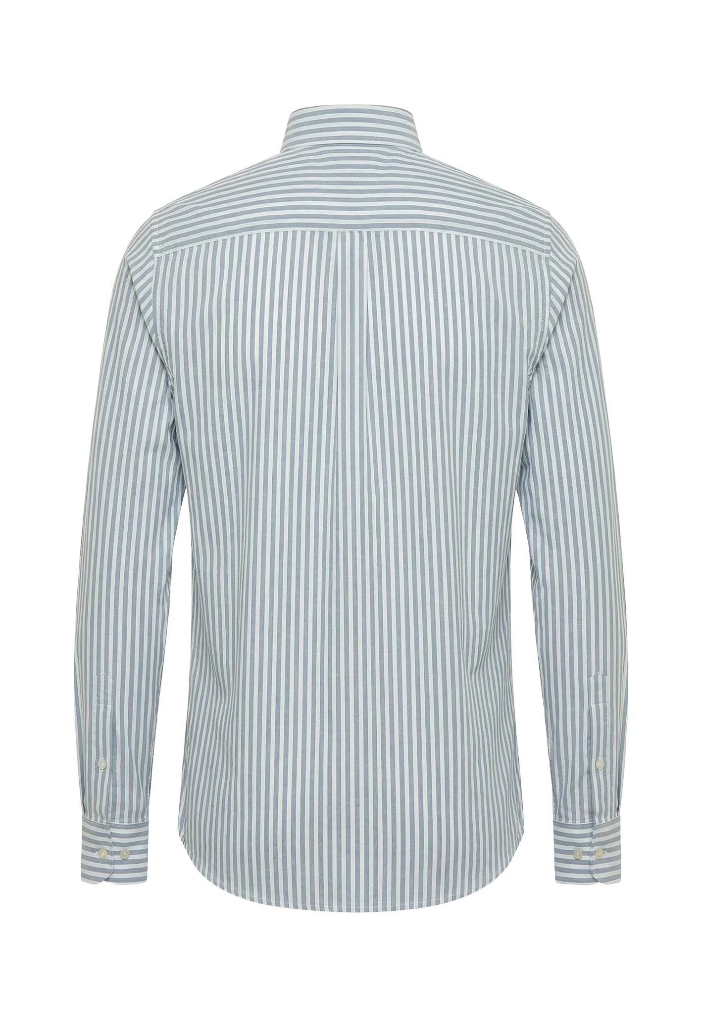 Oxfordhemd aus Baumwolle mit Streifenmuster und Button-Down-Kragen - Image 8