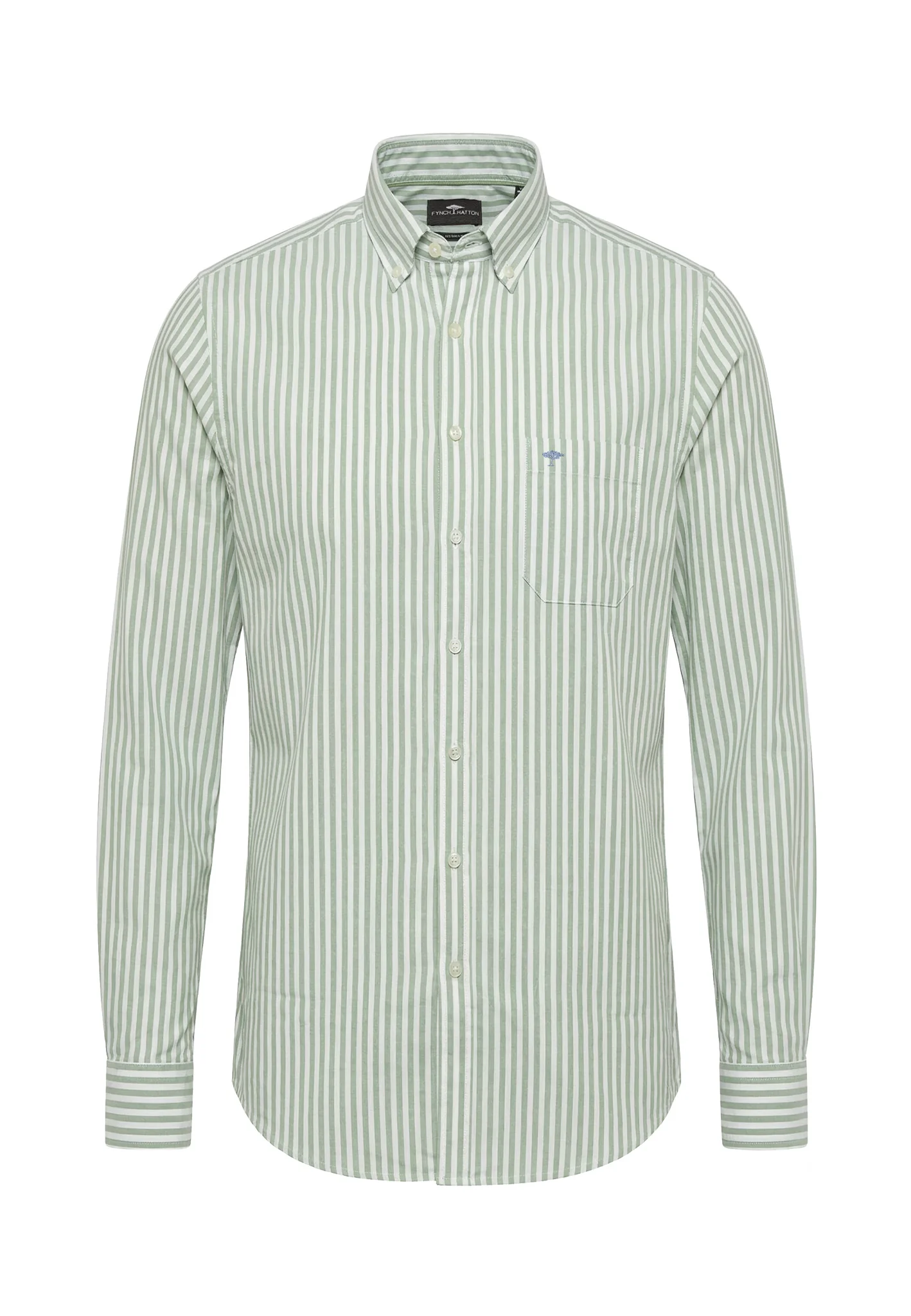 Oxfordhemd aus Baumwolle mit Streifenmuster und Button-Down-Kragen - Image 9