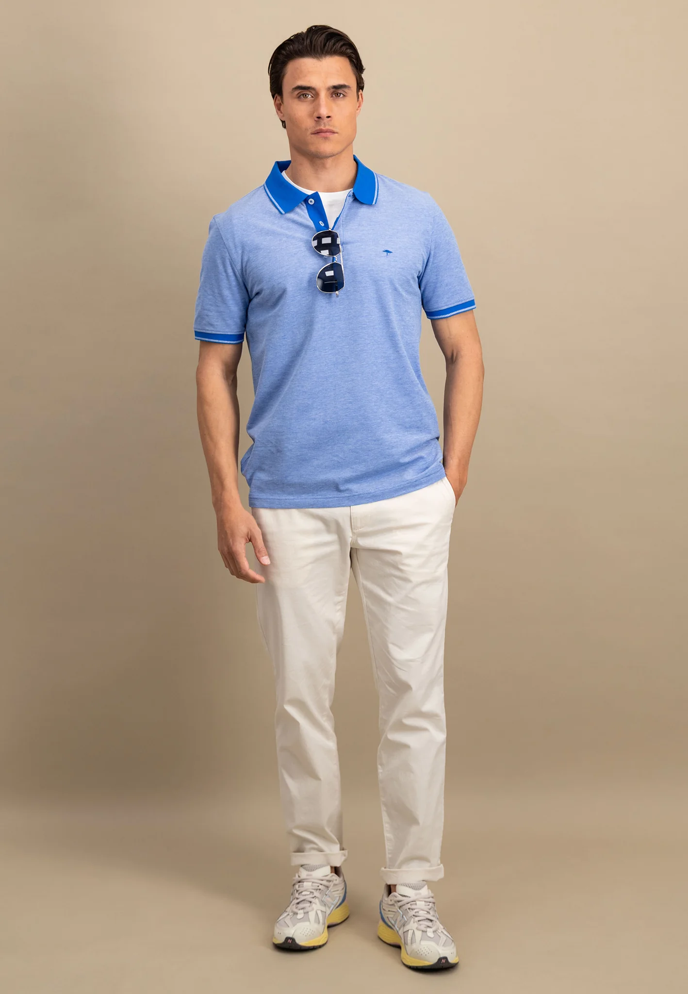 Piquè-Poloshirt in Two-Tone-Optik - Image 24