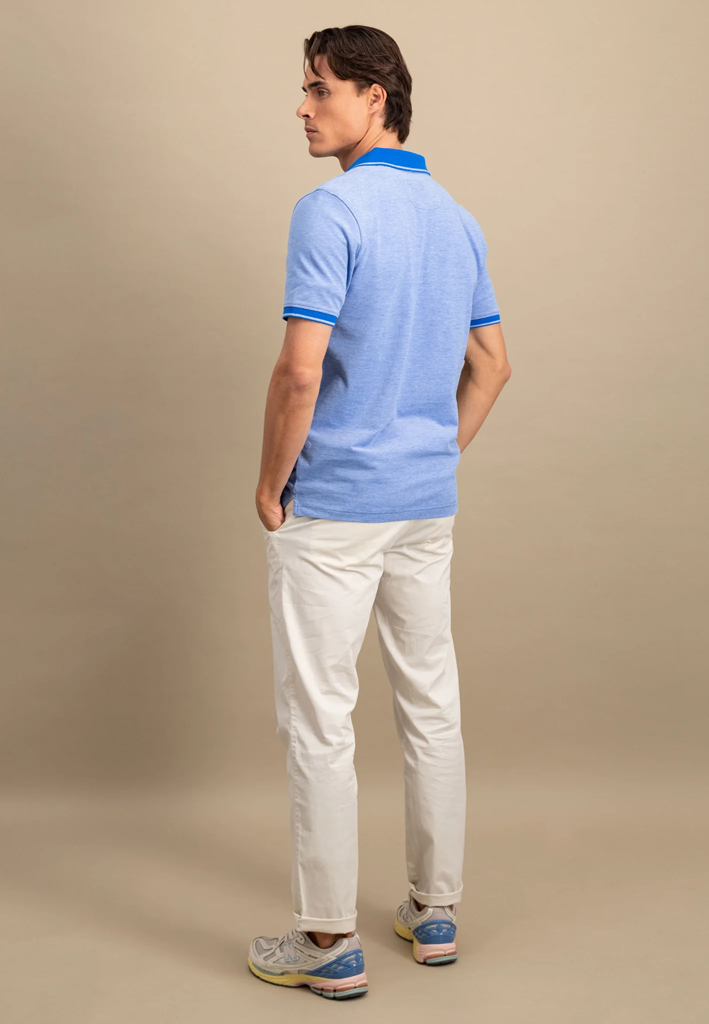 Piquè-Poloshirt in Two-Tone-Optik - Image 25