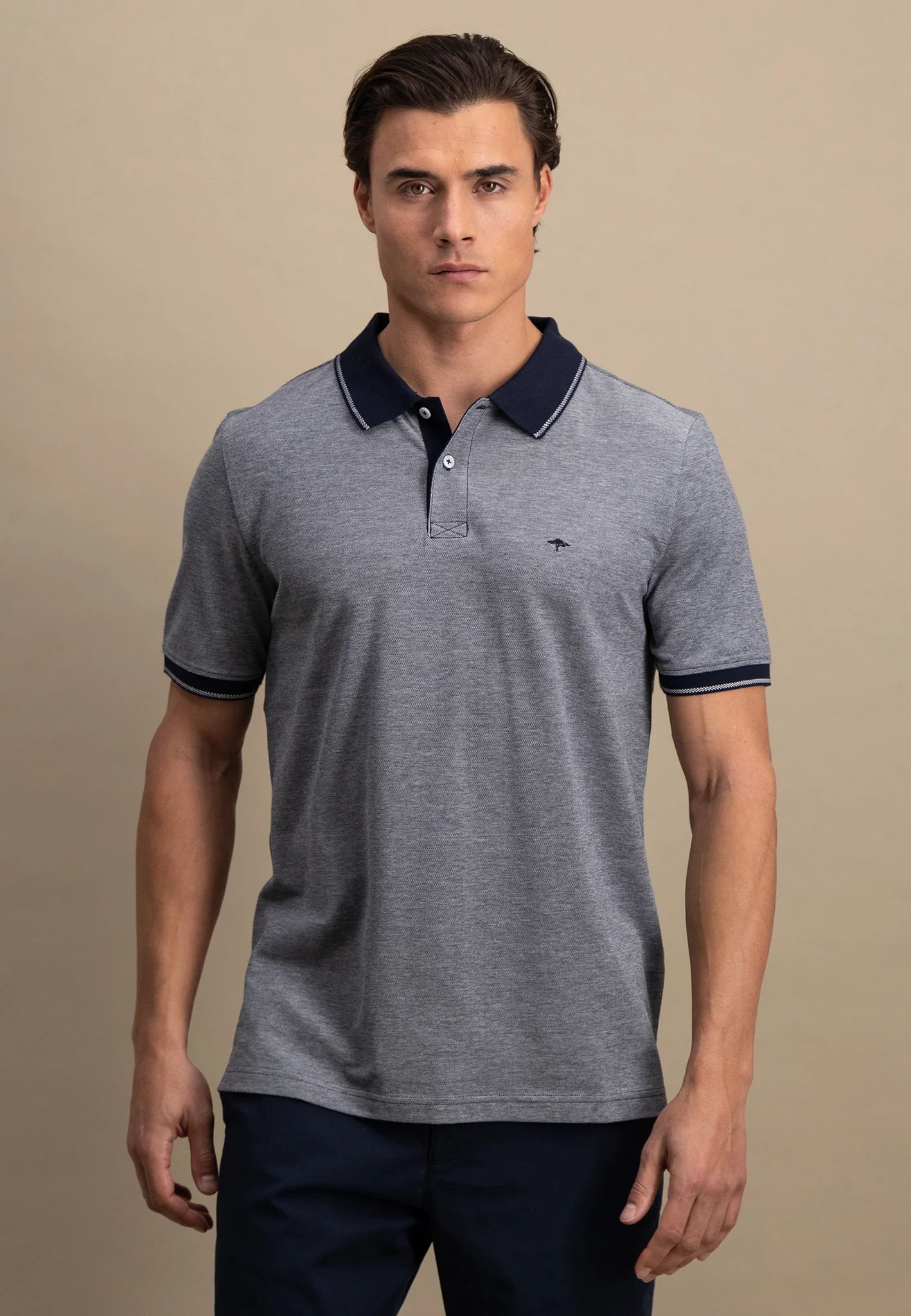 Piquè-Poloshirt in Two-Tone-Optik - Image 29