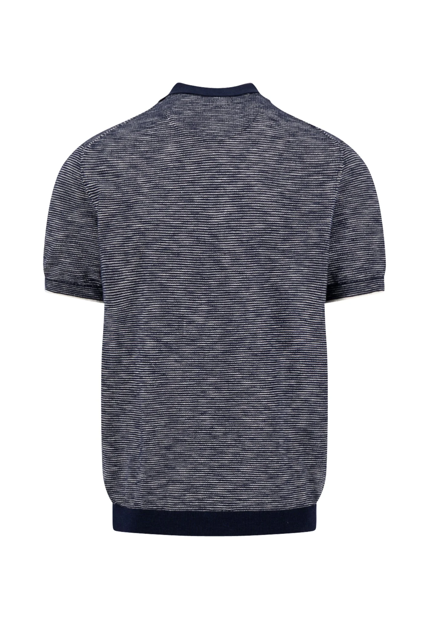 Poloshirt aus Baumwoll-Leinen-Mix mit Strukturmuster - Image 2