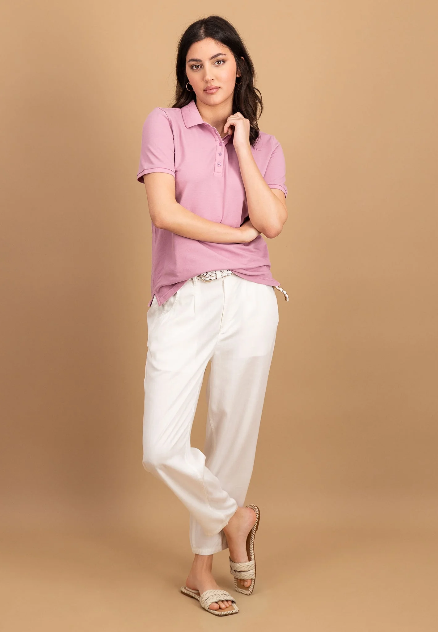 Poloshirt aus Baumwoll-Stretch mit Knopfleiste und klassischem Kragen - Image 31
