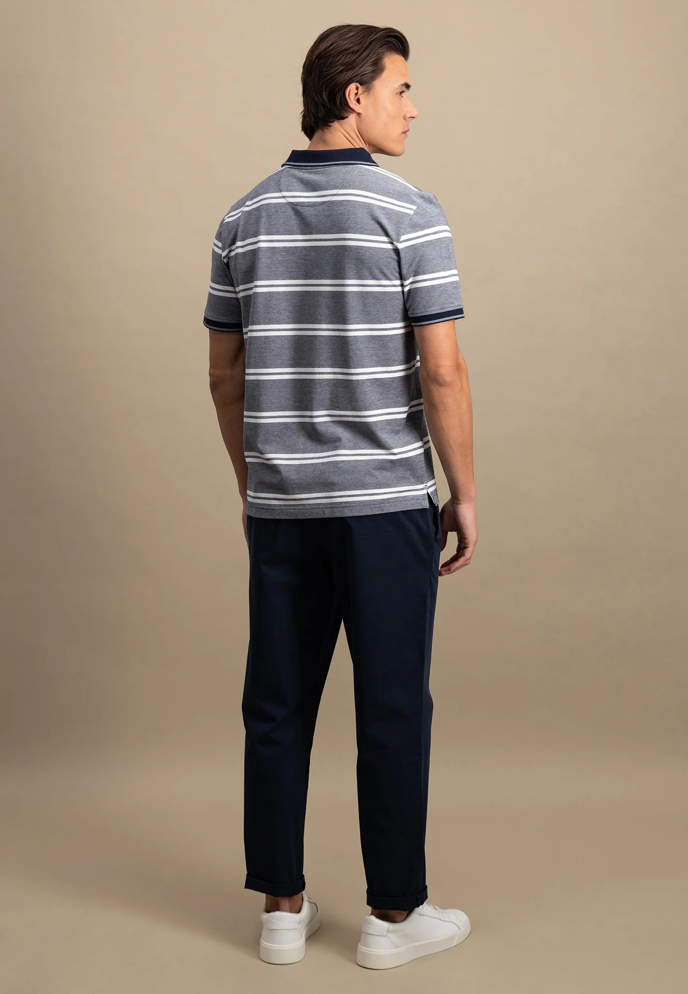 Poloshirt aus Baumwolle in Streifenoptik - Image 15