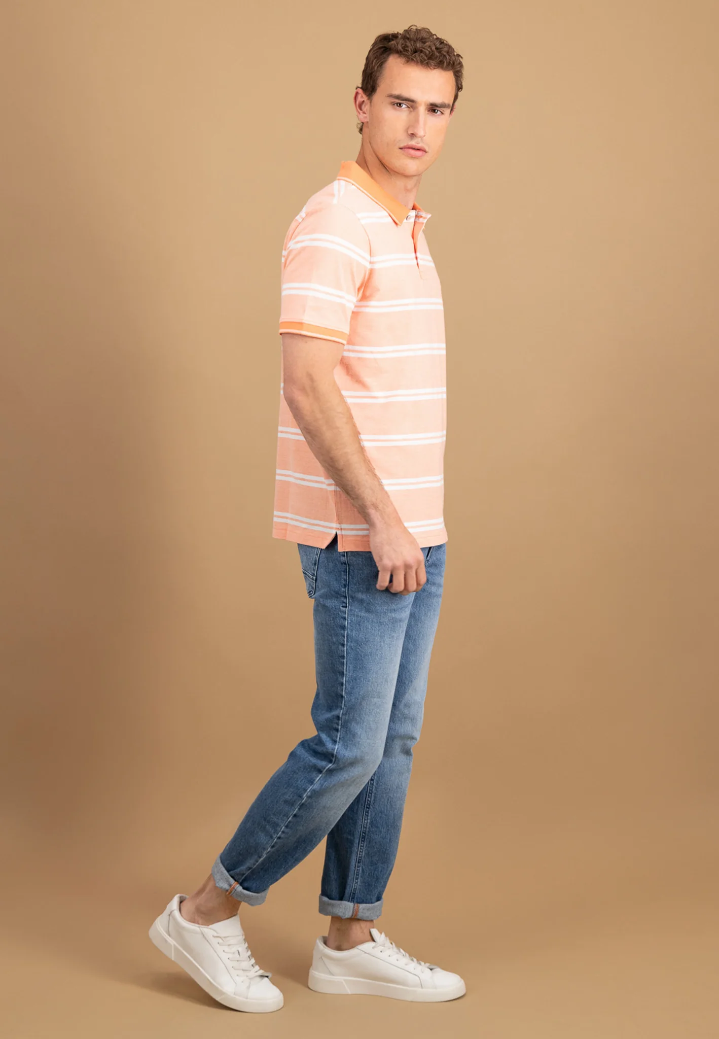 Poloshirt aus Baumwolle in Streifenoptik - Image 3