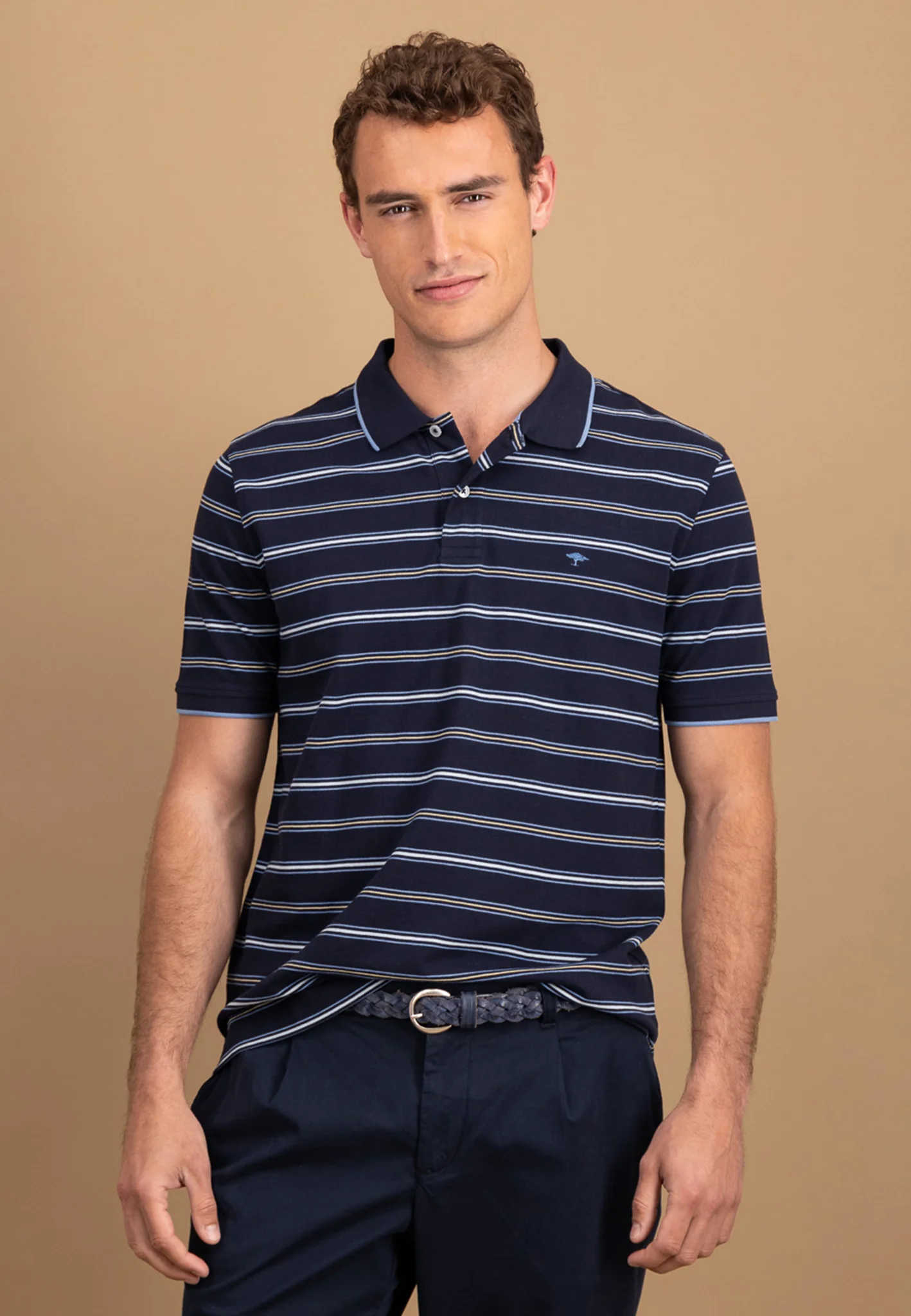 Poloshirt aus Baumwolle in Streifenoptik - Image 13