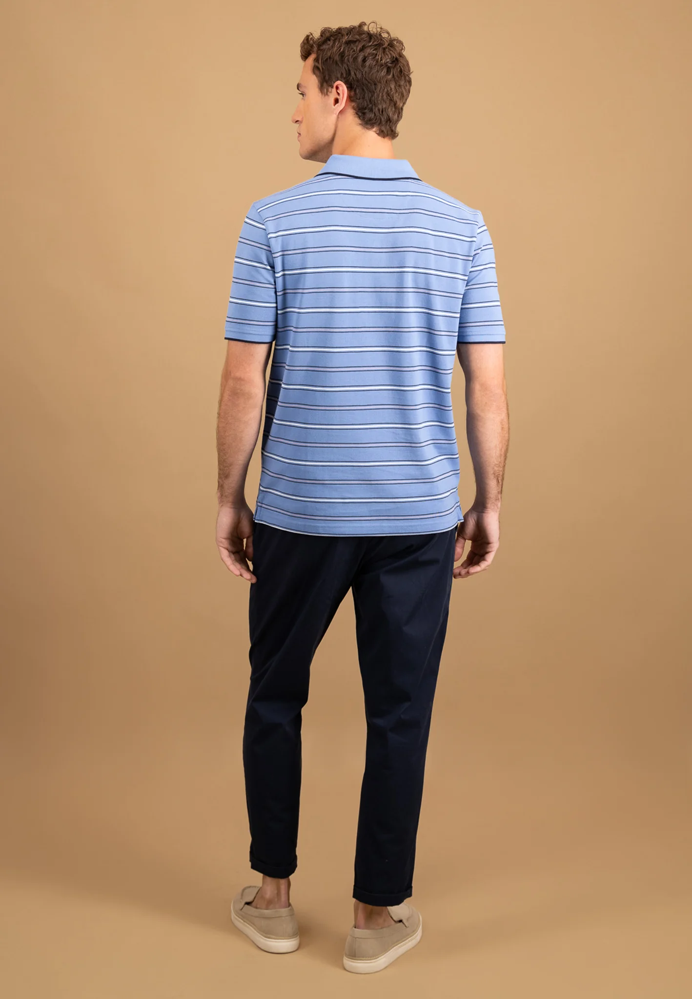 Poloshirt aus Baumwolle in Streifenoptik - Image 3