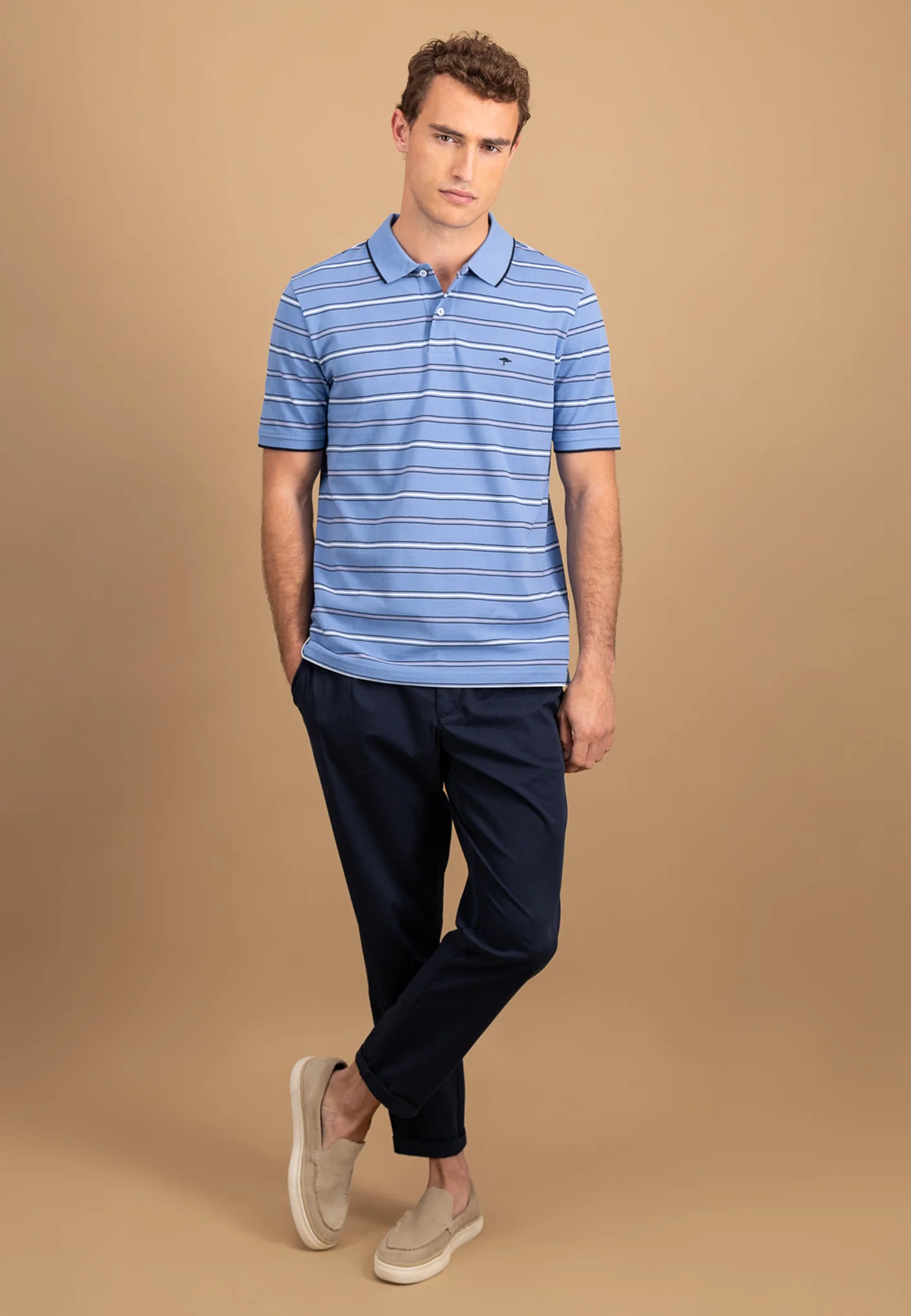 Poloshirt aus Baumwolle in Streifenoptik - Image 4