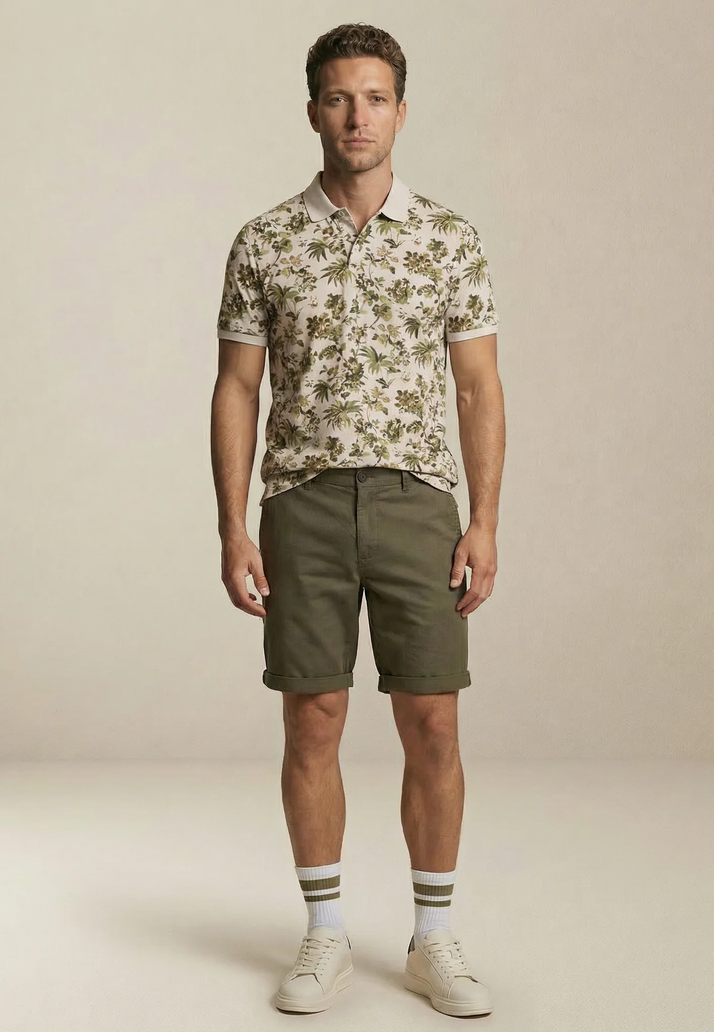 Poloshirt aus Baumwolle mit Allover-Print und Polokragen - Image 2