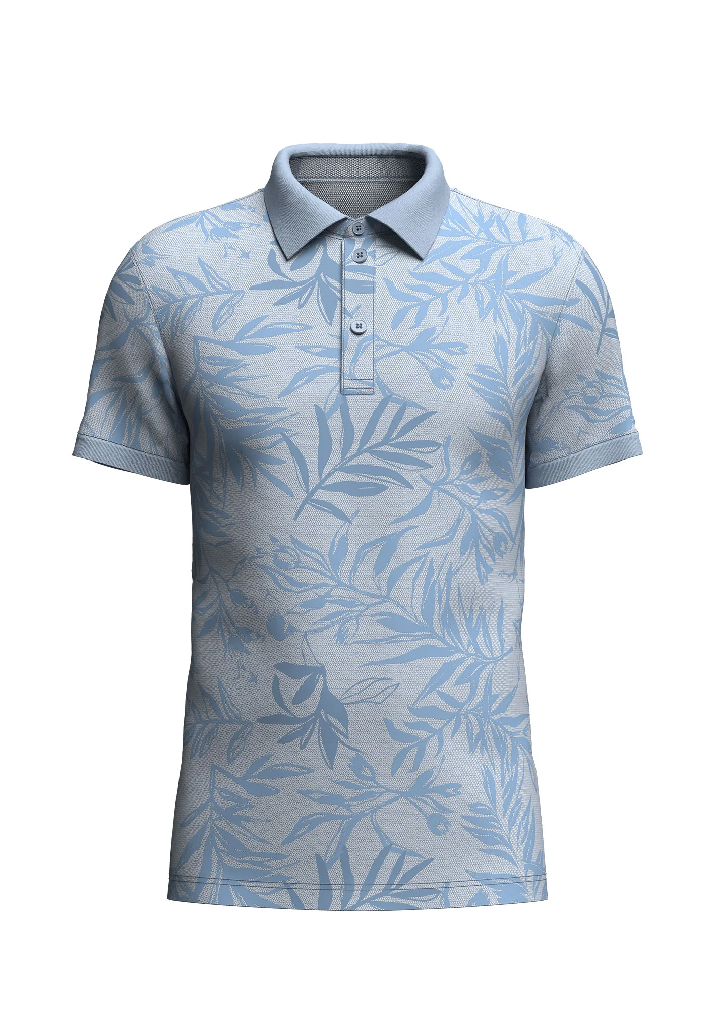 Poloshirt aus Baumwolle mit botanischem Print
