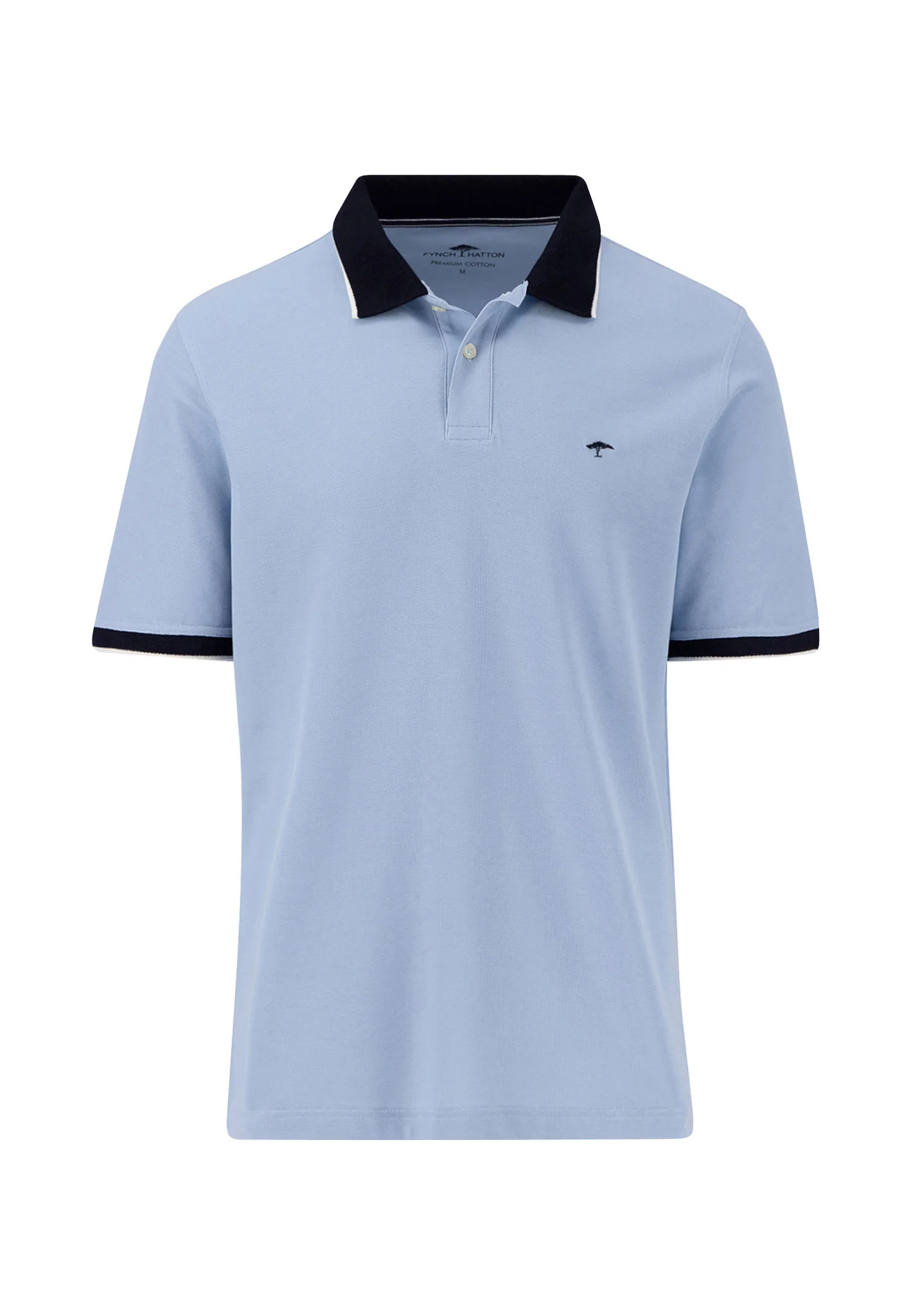 Poloshirt aus Baumwolle mit farbig abgesetztem Kragen