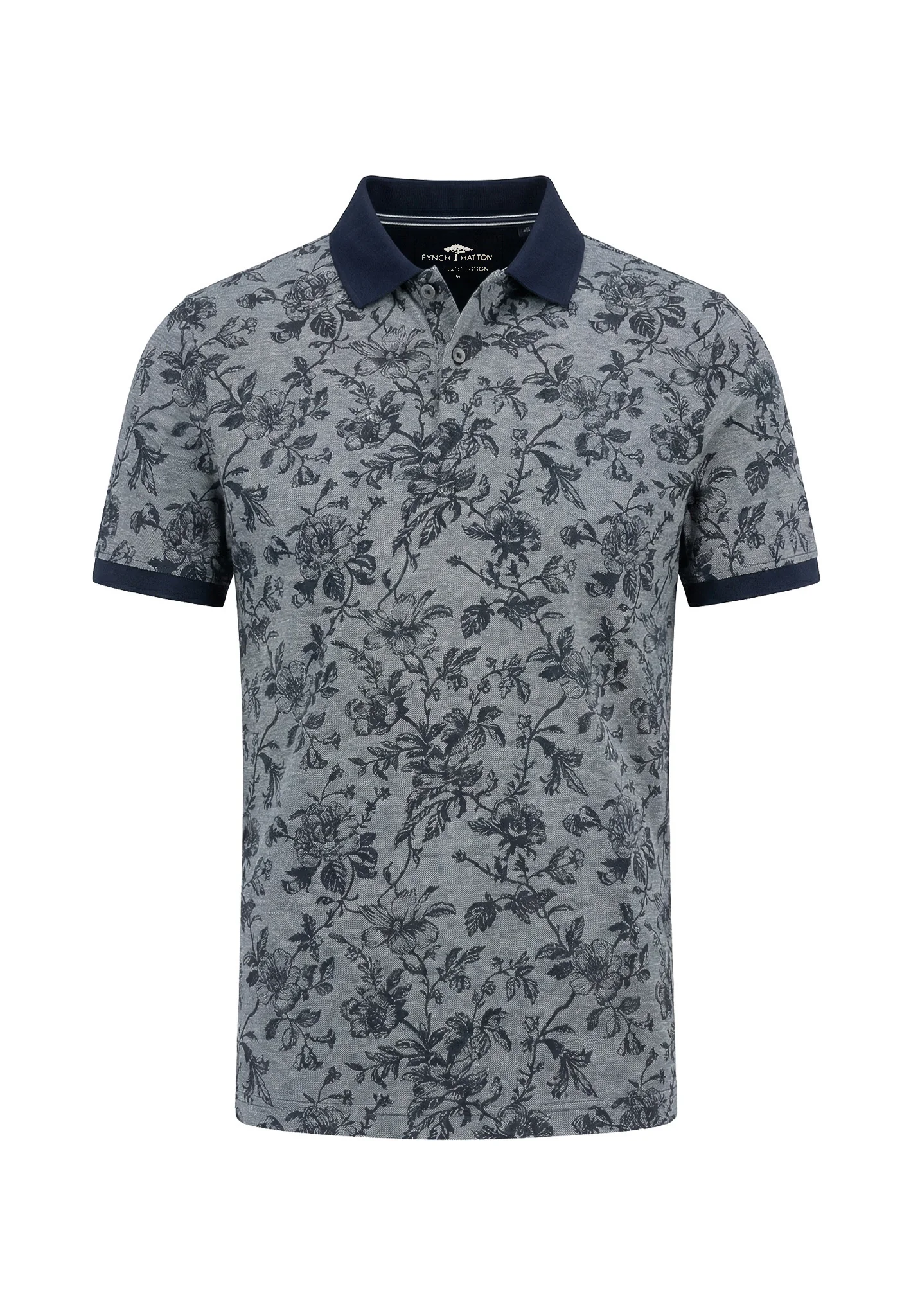 Poloshirt aus Baumwolle mit floralem Allover-Print