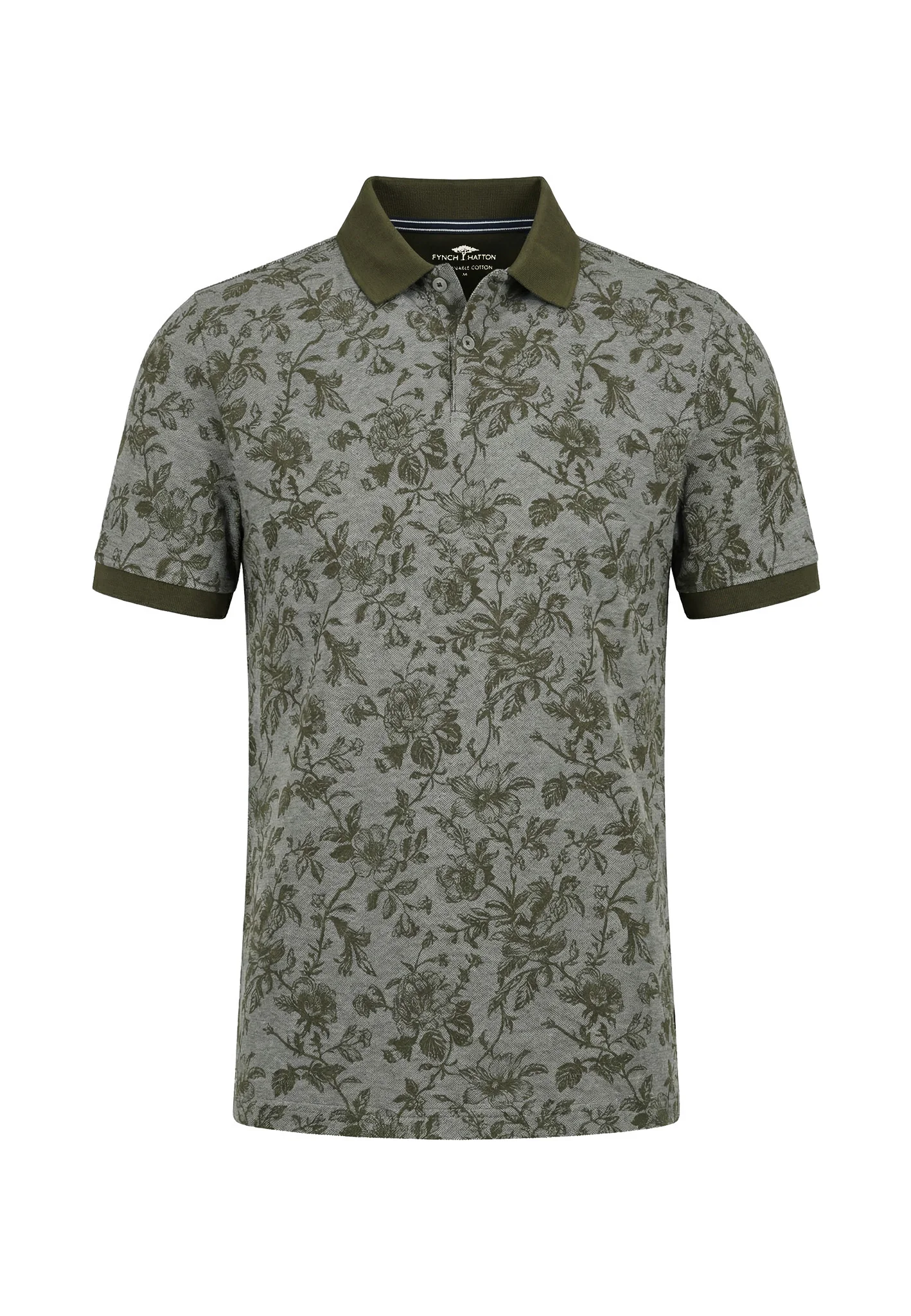 Poloshirt aus Baumwolle mit floralem Allover-Print - Image 3