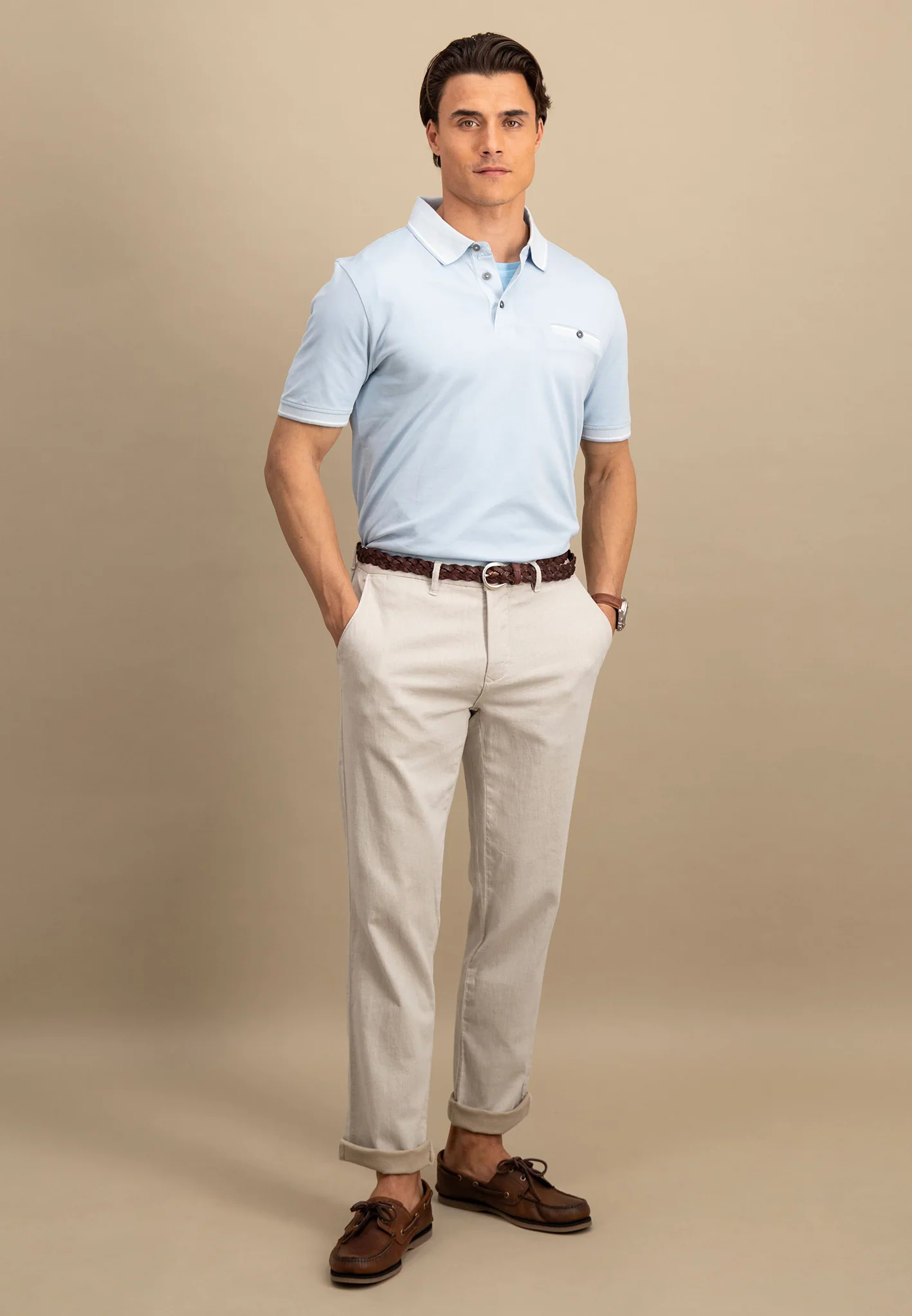 Poloshirt aus Baumwolle mit Knopftasche - Image 3