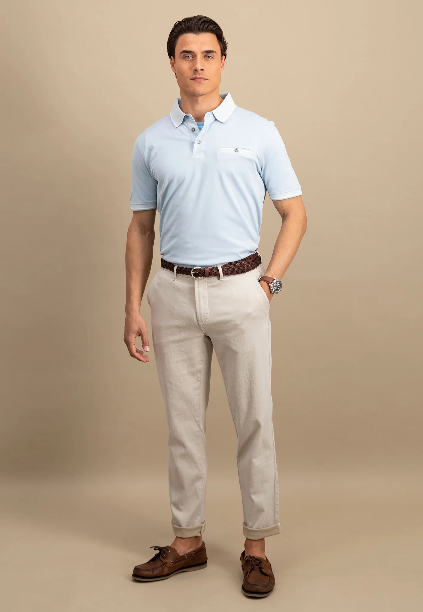 Poloshirt aus Baumwolle mit Knopftasche - Image 5